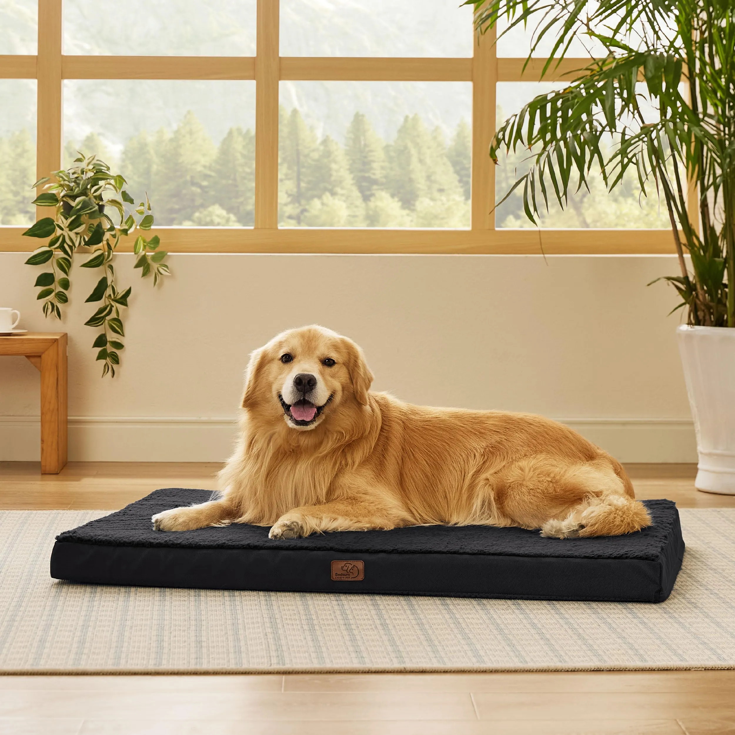 Bedsure Cuccia Cane Sfoderabile Lavabile, 112x81 cm, Nero - immagine 6