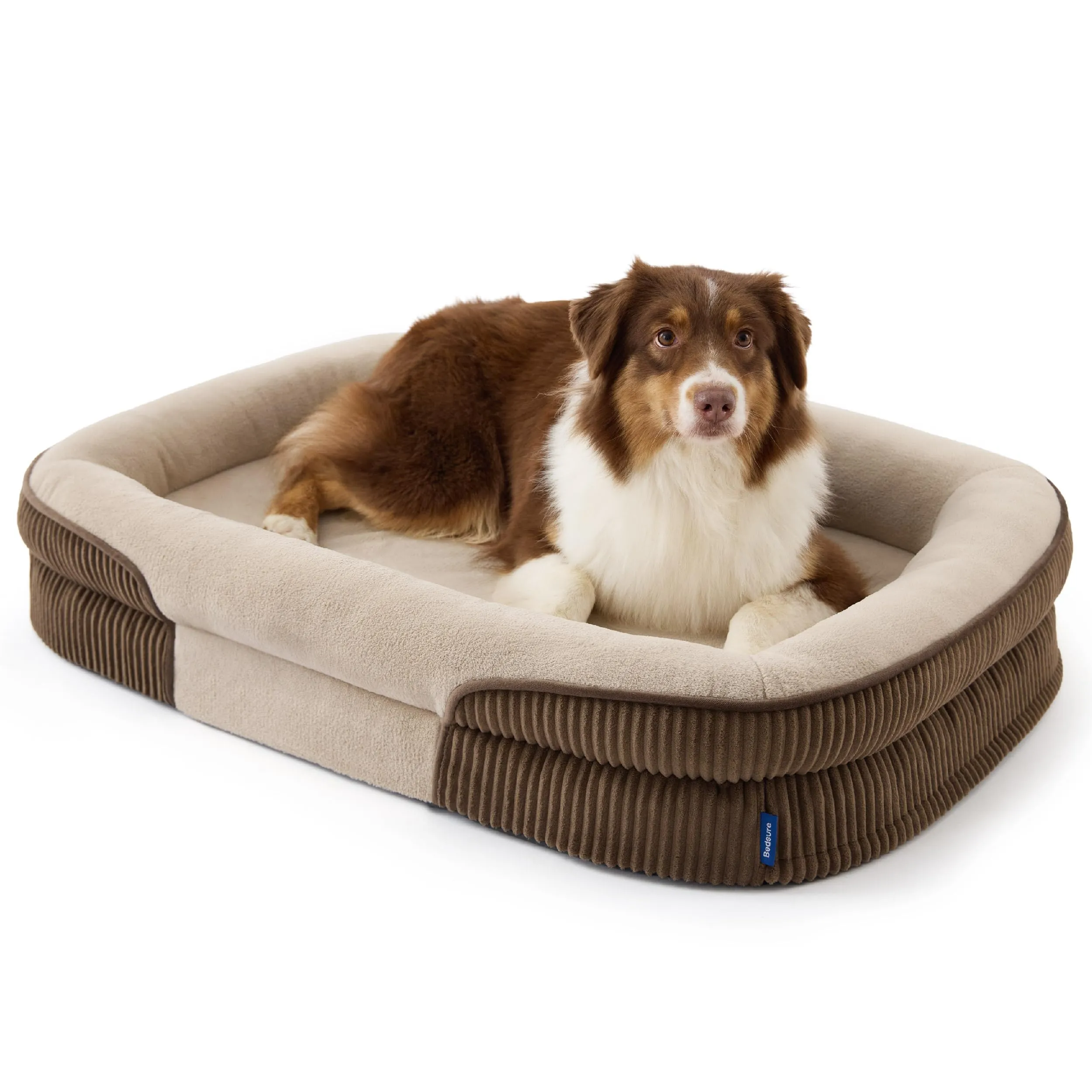 Bedsure Cuccia Ortopedica per Cane di Grande Taglia, 97x71x18cm, Marrone - immagine 1