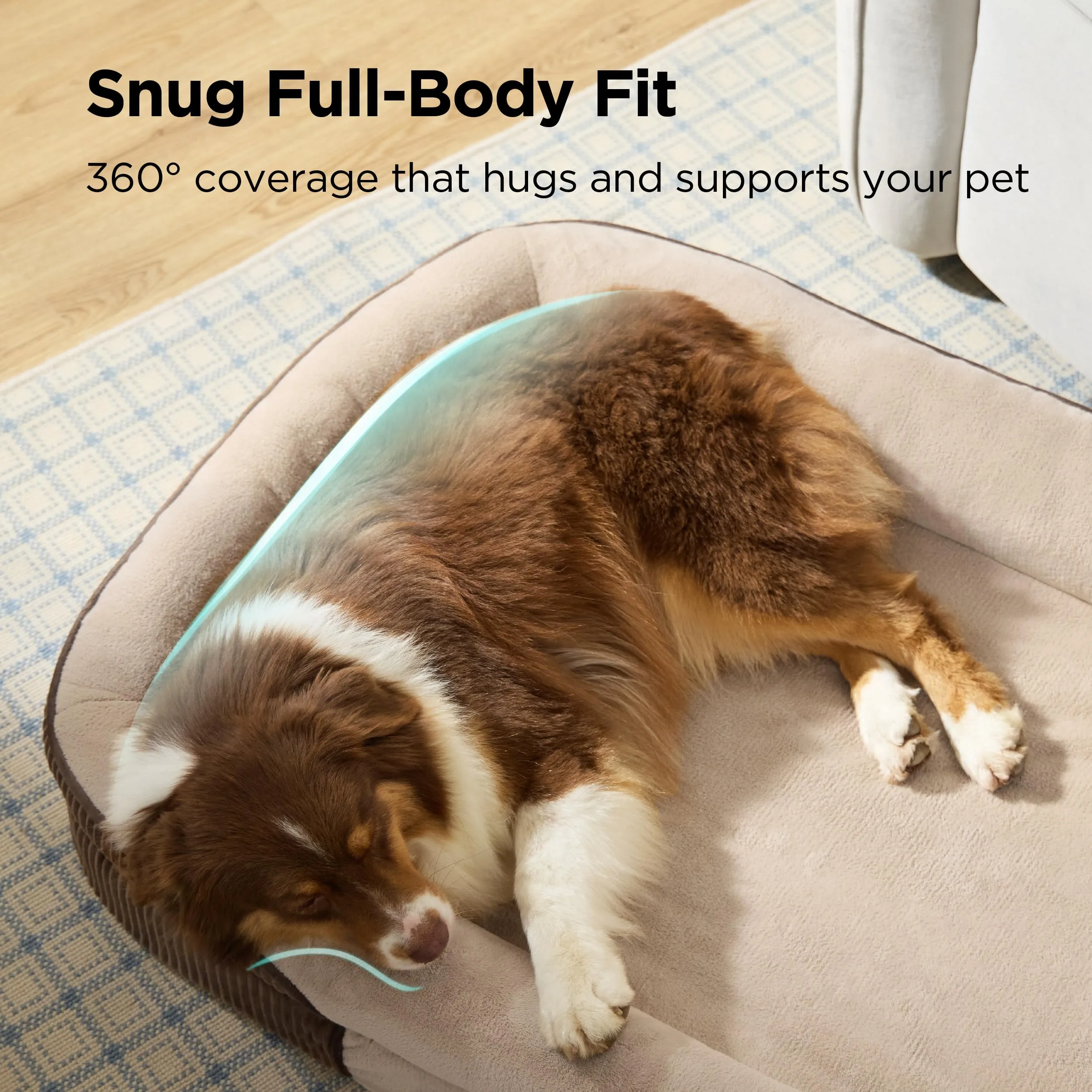 Bedsure Cuccia Ortopedica per Cane di Grande Taglia, 97x71x18cm, Marrone - immagine 3