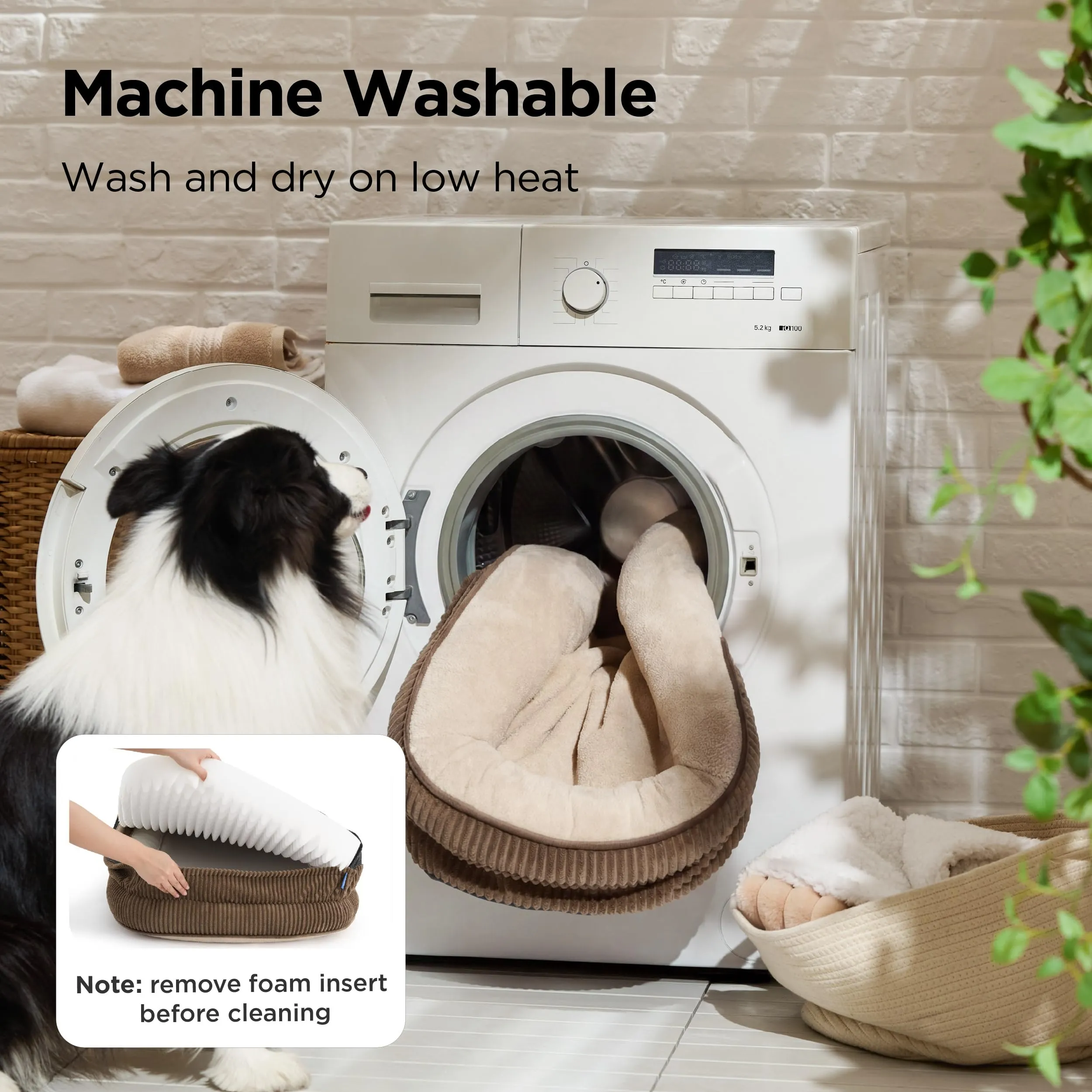 Bedsure Cuccia Ortopedica per Cane di Grande Taglia, 97x71x18cm, Marrone - immagine 9