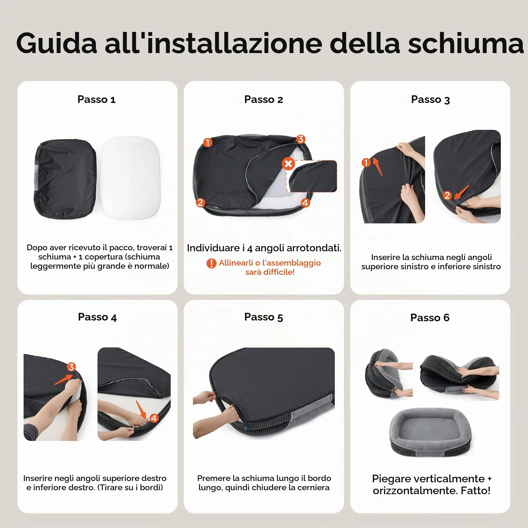 Bedsure Cuccia Ortopedica per Cane, 76x51x16.5cm, Grigia - immagine 8