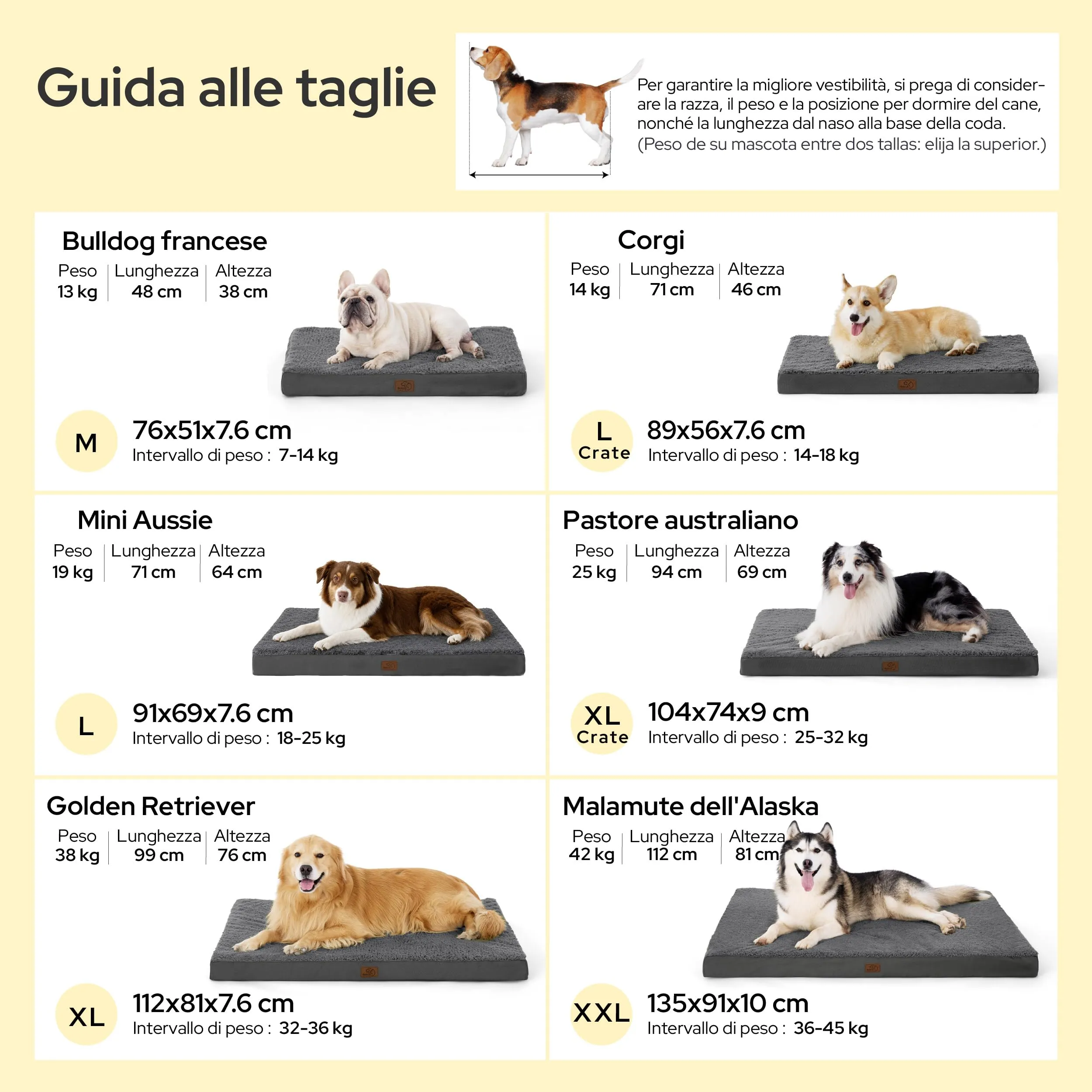 Bedsure Cuccia Cane Sfoderabile Lavabile, 112x81 cm, Grigio - immagine 7
