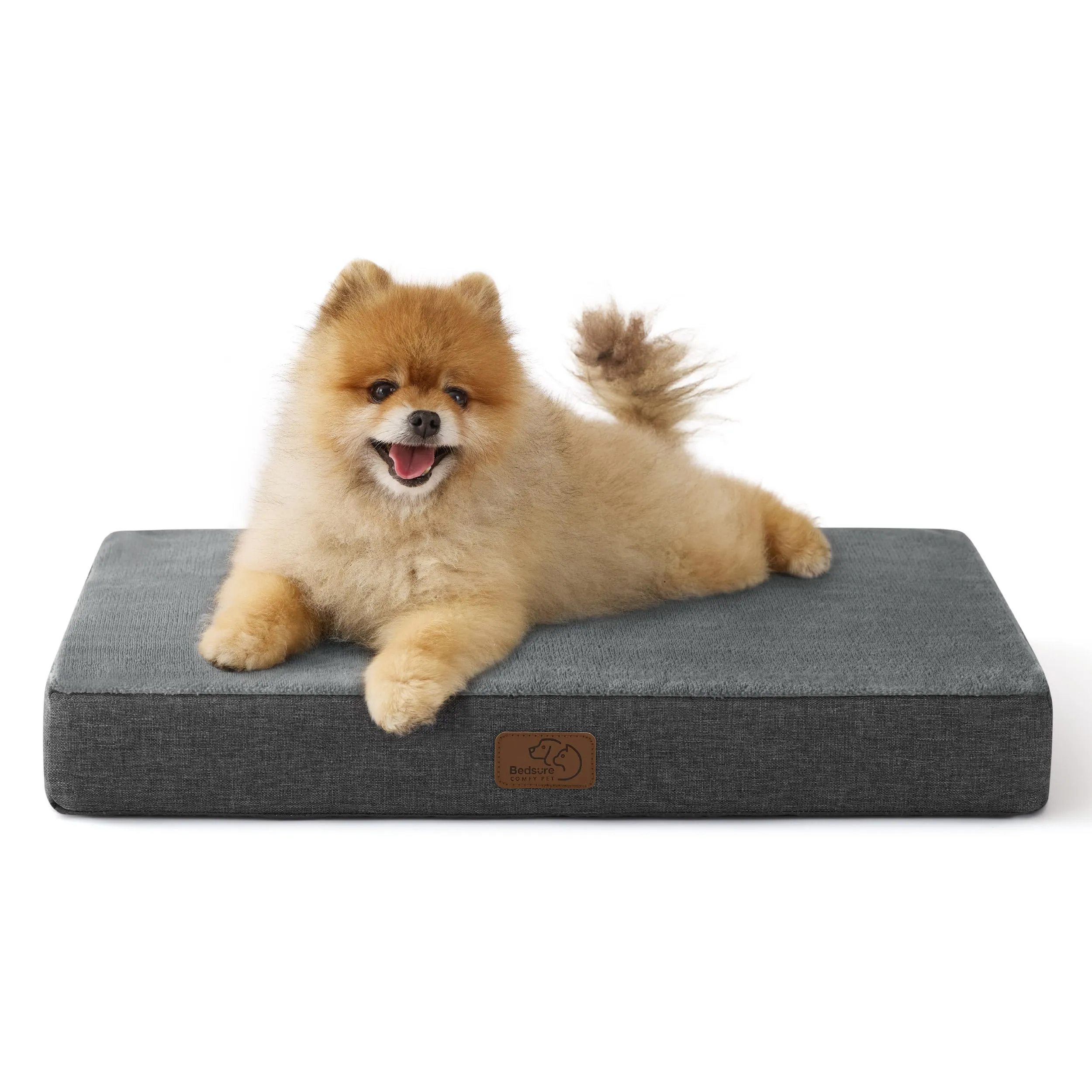 Bedsure Cuscino Per Cani Ortopedico in Memory Foam, 61x41 cm, Grigio - immagine 1