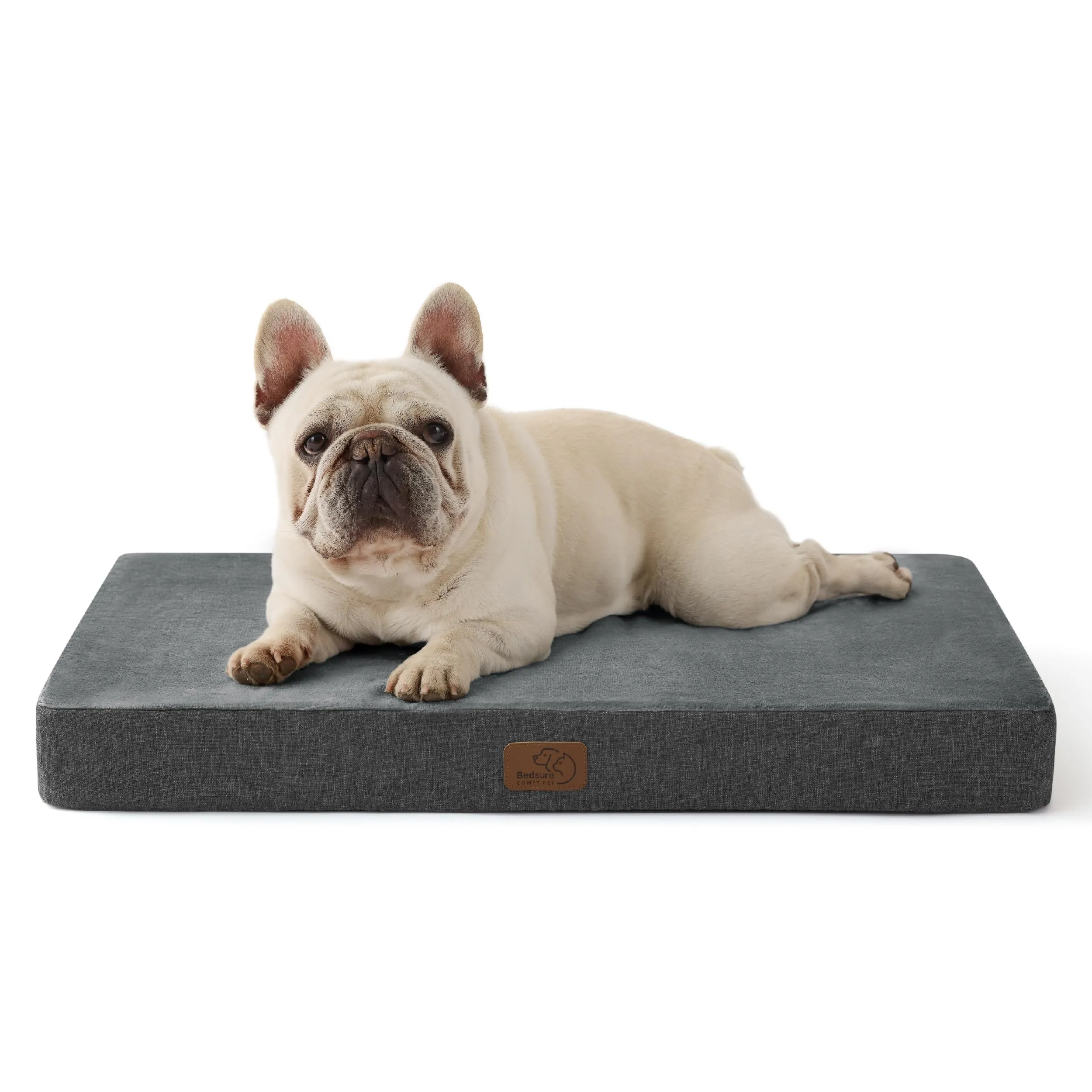 Bedsure Cuscino Per Cani Ortopedico, 74x46 cm, Grigio - immagine 1