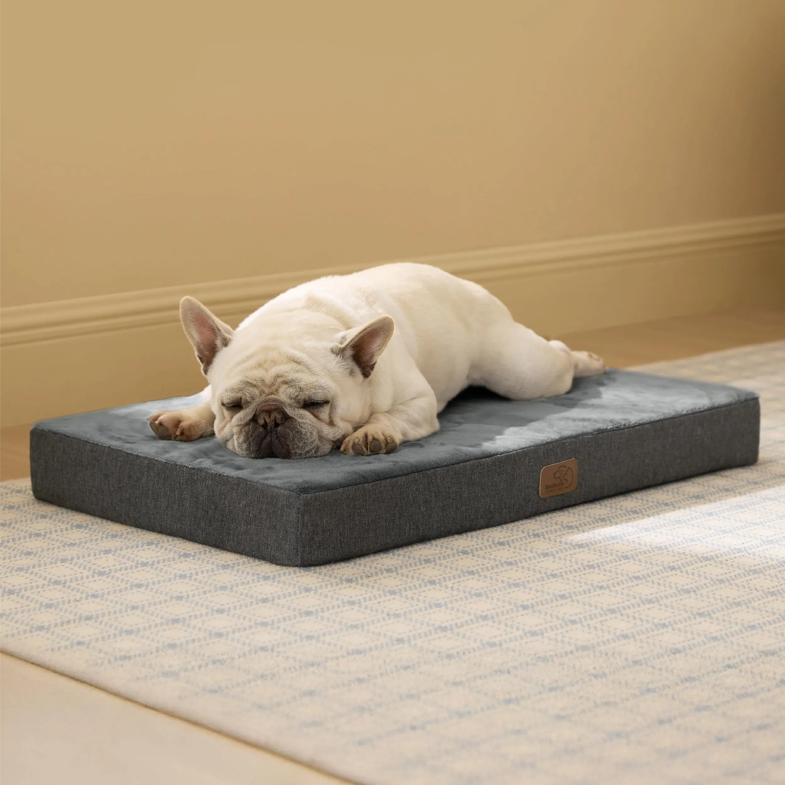 Bedsure Cuscino Per Cani Ortopedico, 74x46 cm, Grigio - immagine 2
