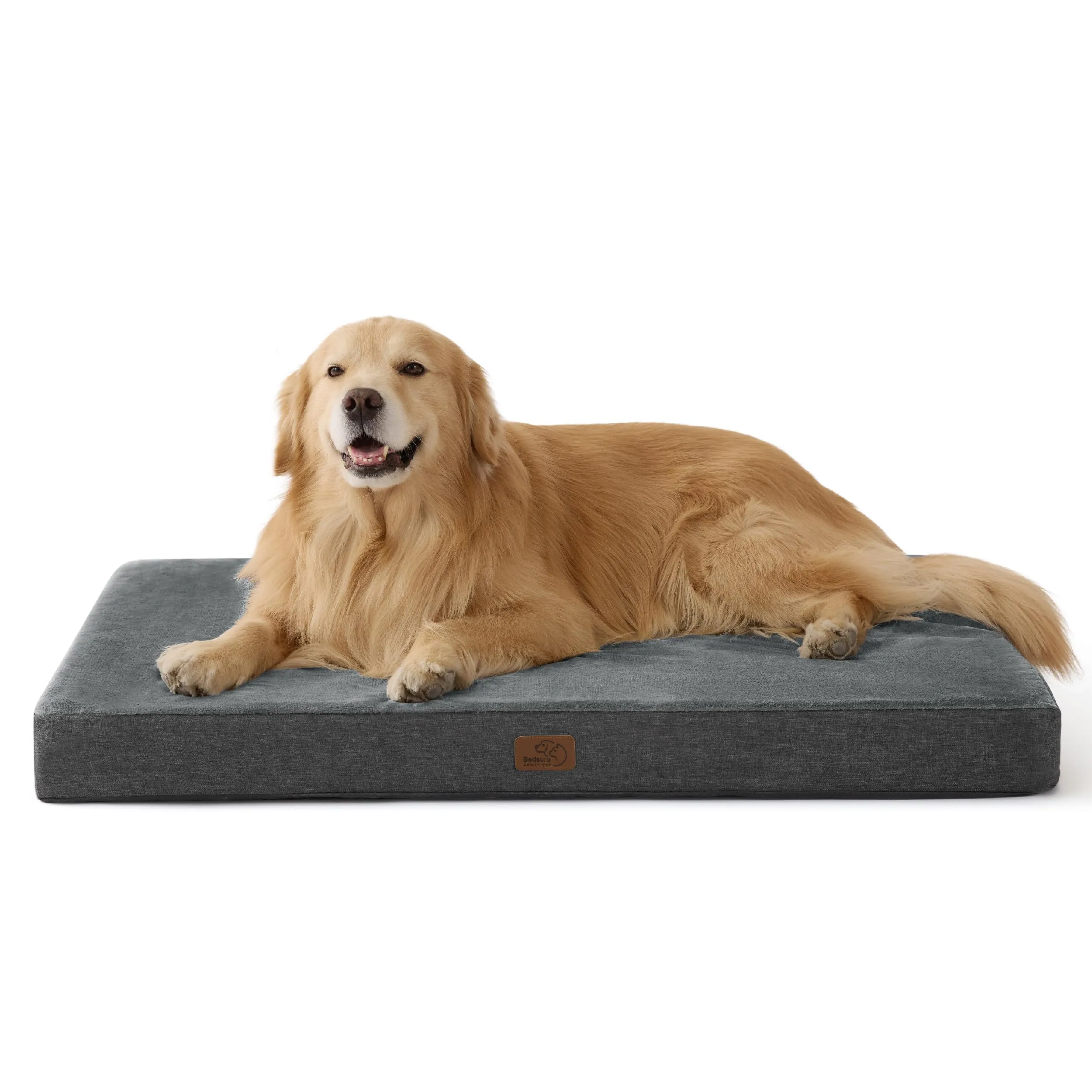 Bedsure Cuscino Per Cani Ortopedico in Memory Foam, 104x74 cm, Grigio - immagine 1