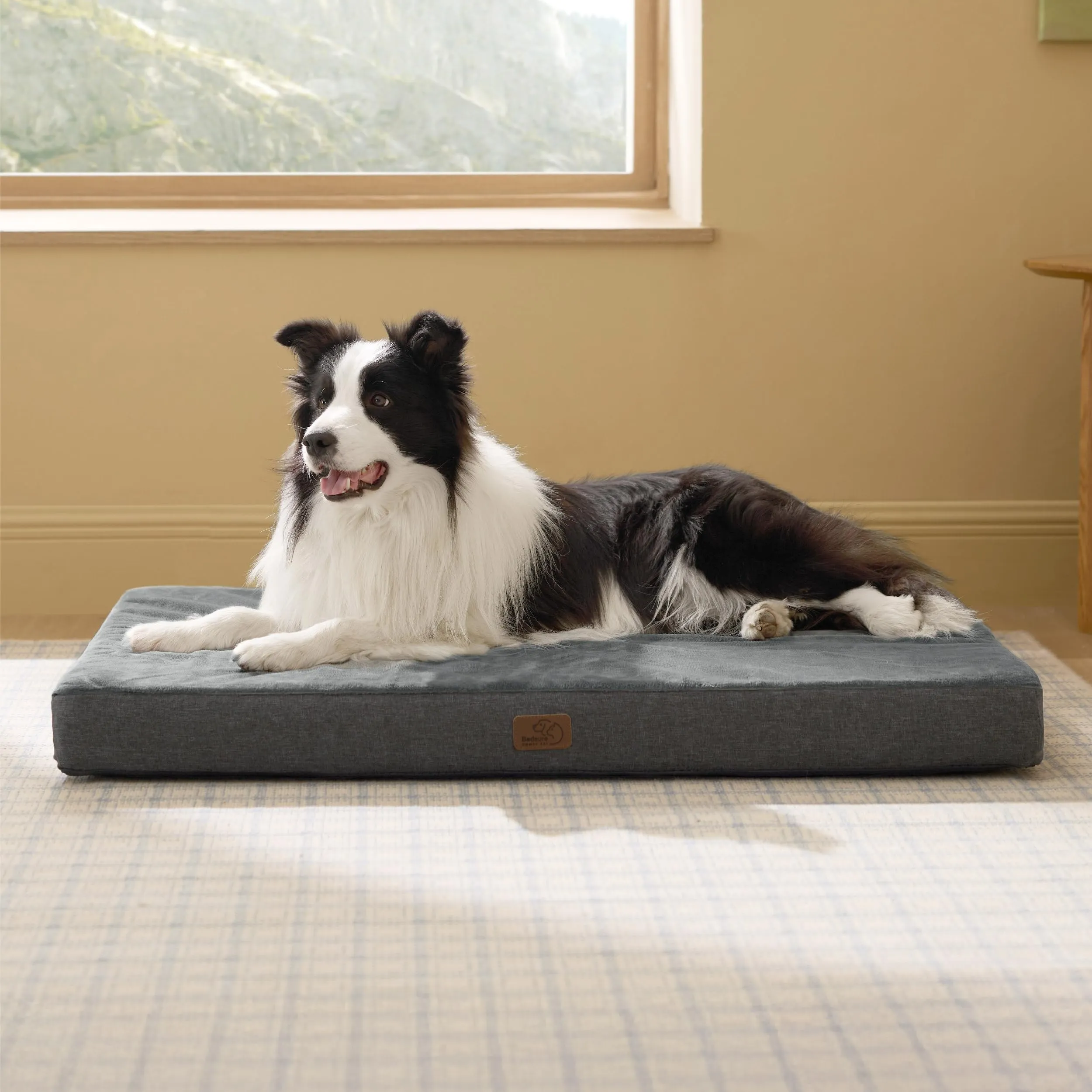 Bedsure Cuscino Per Cani Ortopedico, 89x56 cm, Grigio - immagine 2