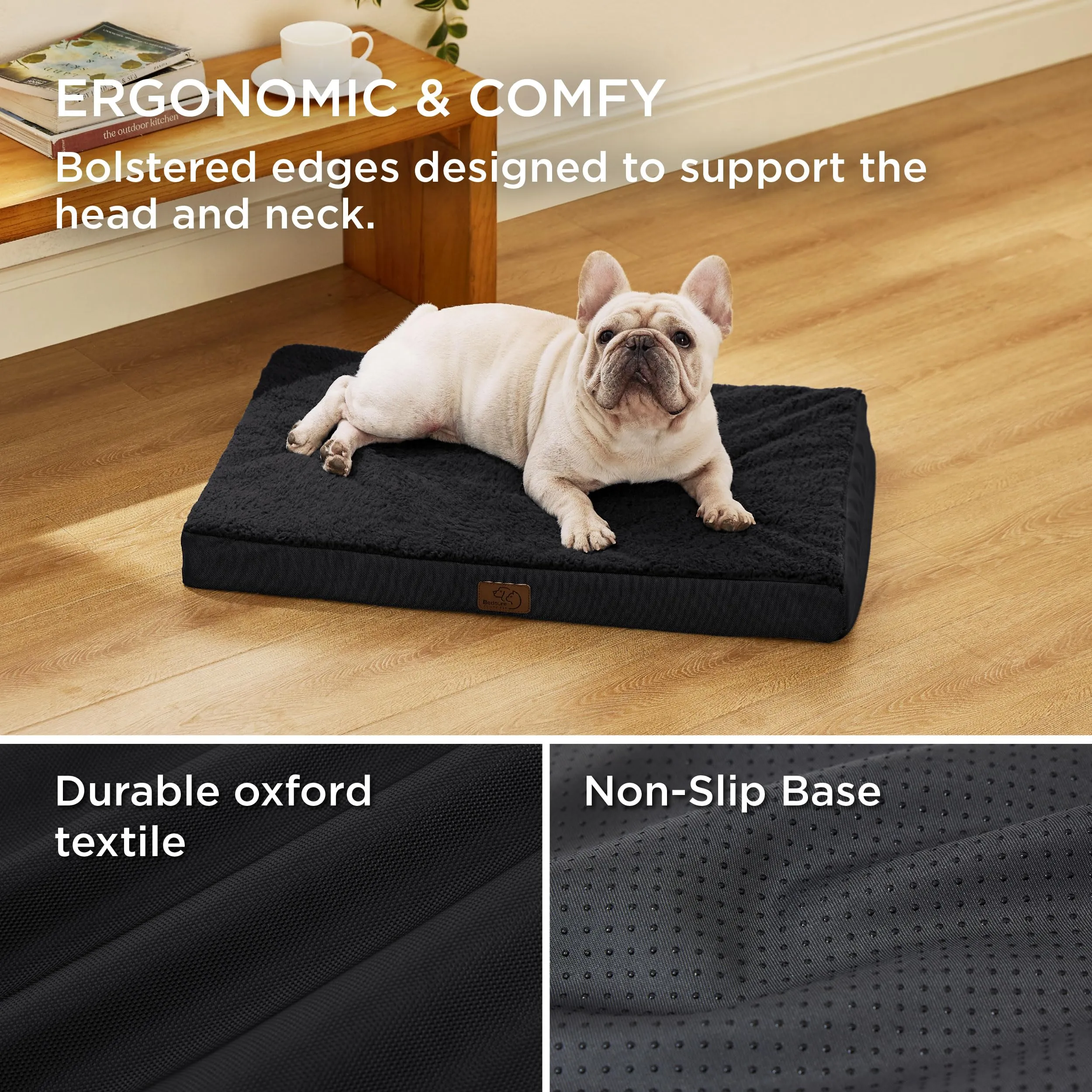 Bedsure Cuccia Cane Taglia Media Sfoderabile Lavabile, 76x51 cm, Nero - immagine 3