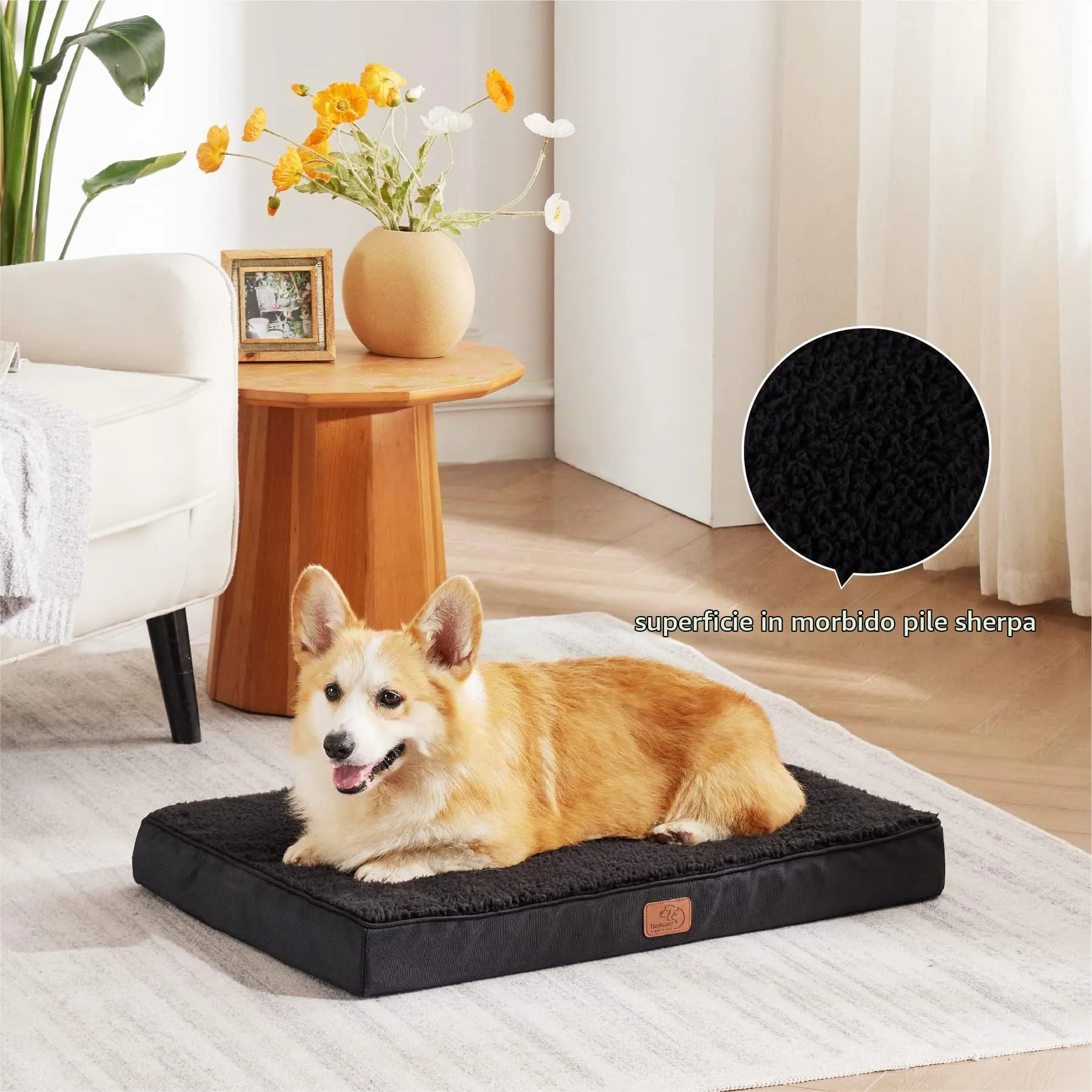 Bedsure Cuccia Cane Taglia Media Sfoderabile Lavabile, 76x51 cm, Nero - immagine 8