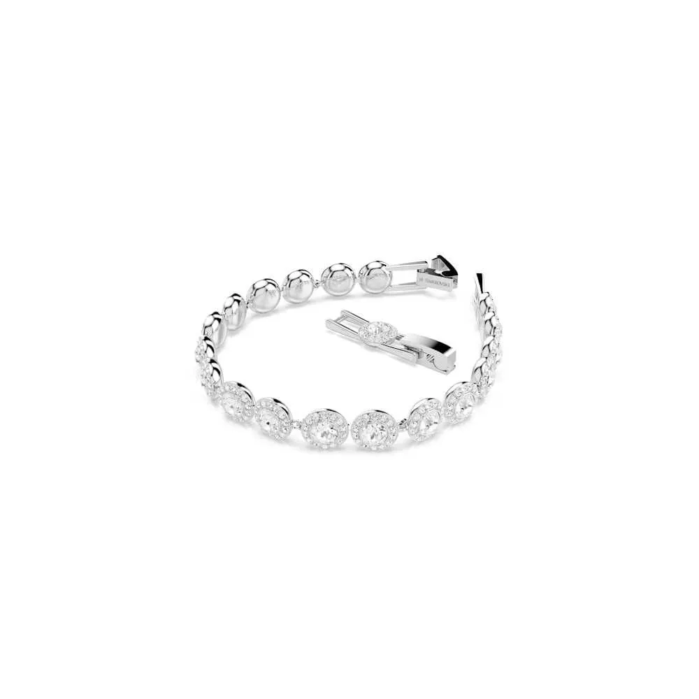 Swarovski Una Tennis Bracelet, Round Cut, White, Rhodium Plated - immagine 3