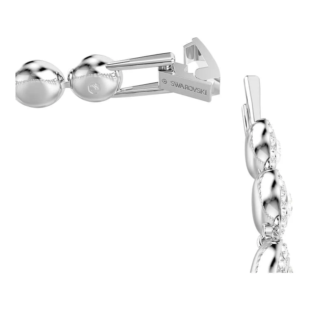 Swarovski Una Tennis Bracelet, Round Cut, White, Rhodium Plated - immagine 4