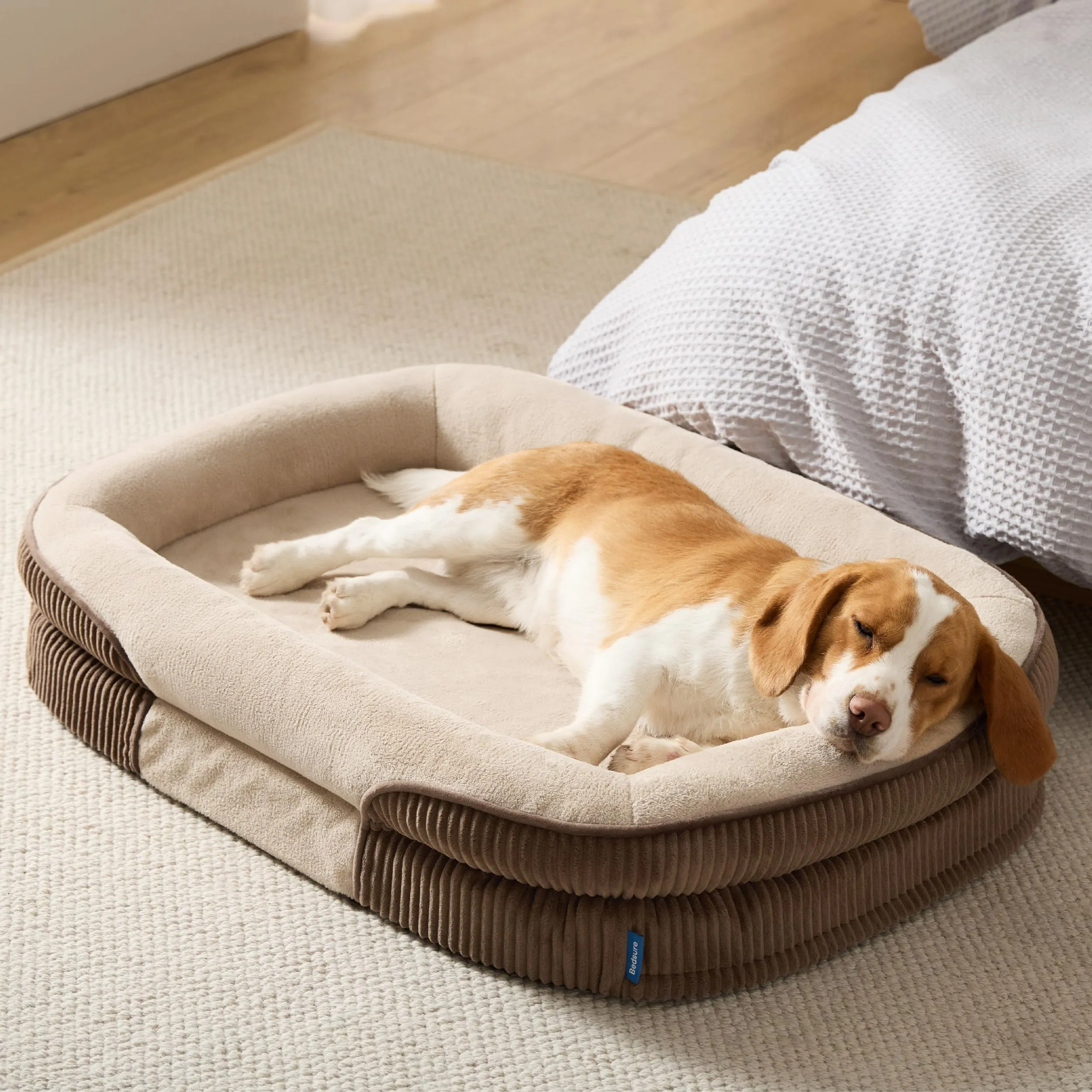 Bedsure Cuccia Ortopedica per Cane di Grande Taglia, 89x64x18cm, Marrone - immagine 1