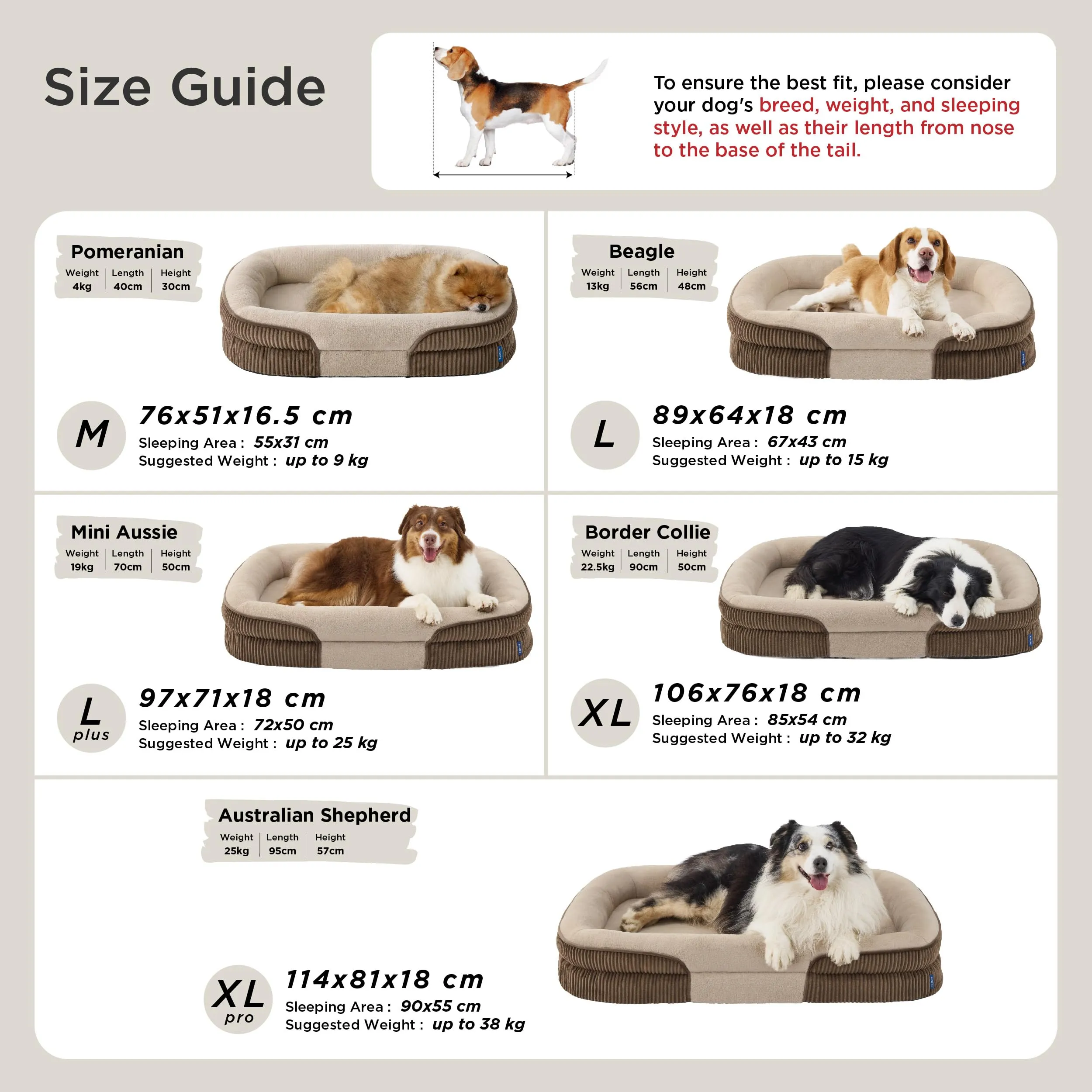 Bedsure Cuccia Ortopedica per Cane XL, 114x81x18cm, Marrone - immagine 6