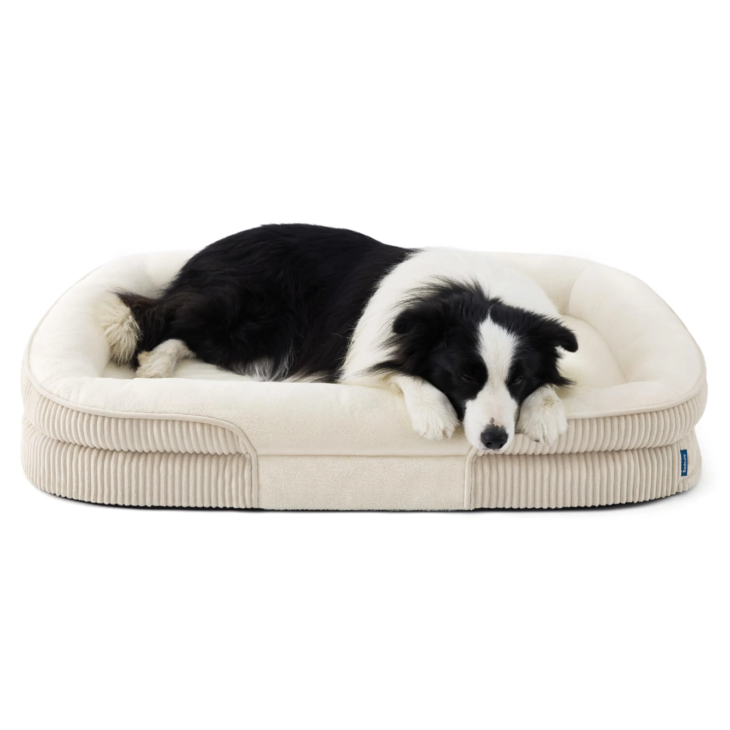 Bedsure Cuccia Ortopedica per Cane Grande Taglia, 106x76x18cm, Crema - immagine 1