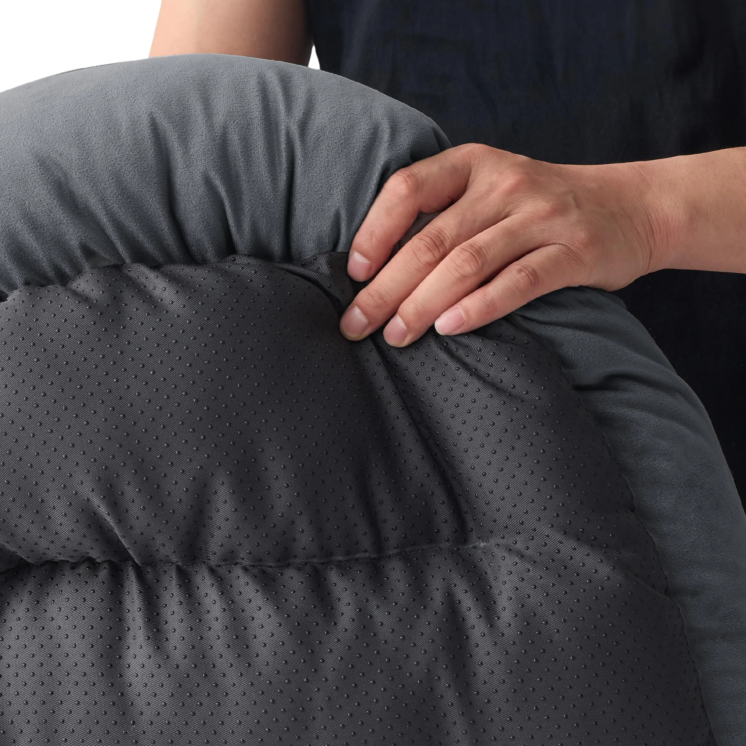 Bedsure Cuccia Rettangolare per Cani e Gatti, 51x41 cm, Lavabile con Fondo Antiscivolo, Grigio scuro - immagine 4