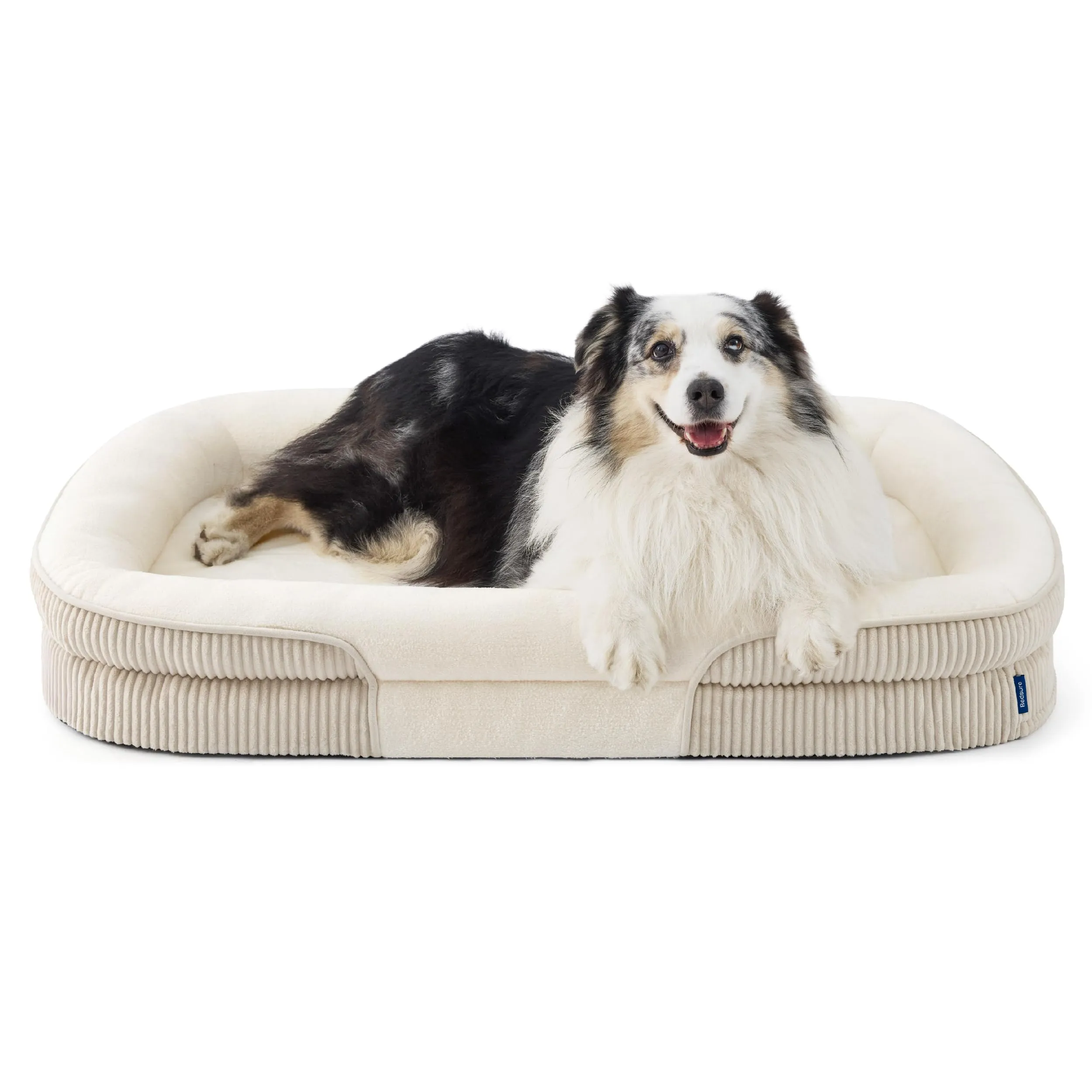 Bedsure Cuccia Ortopedica per Cane XL, 114x81x18cm, Crema - immagine 1