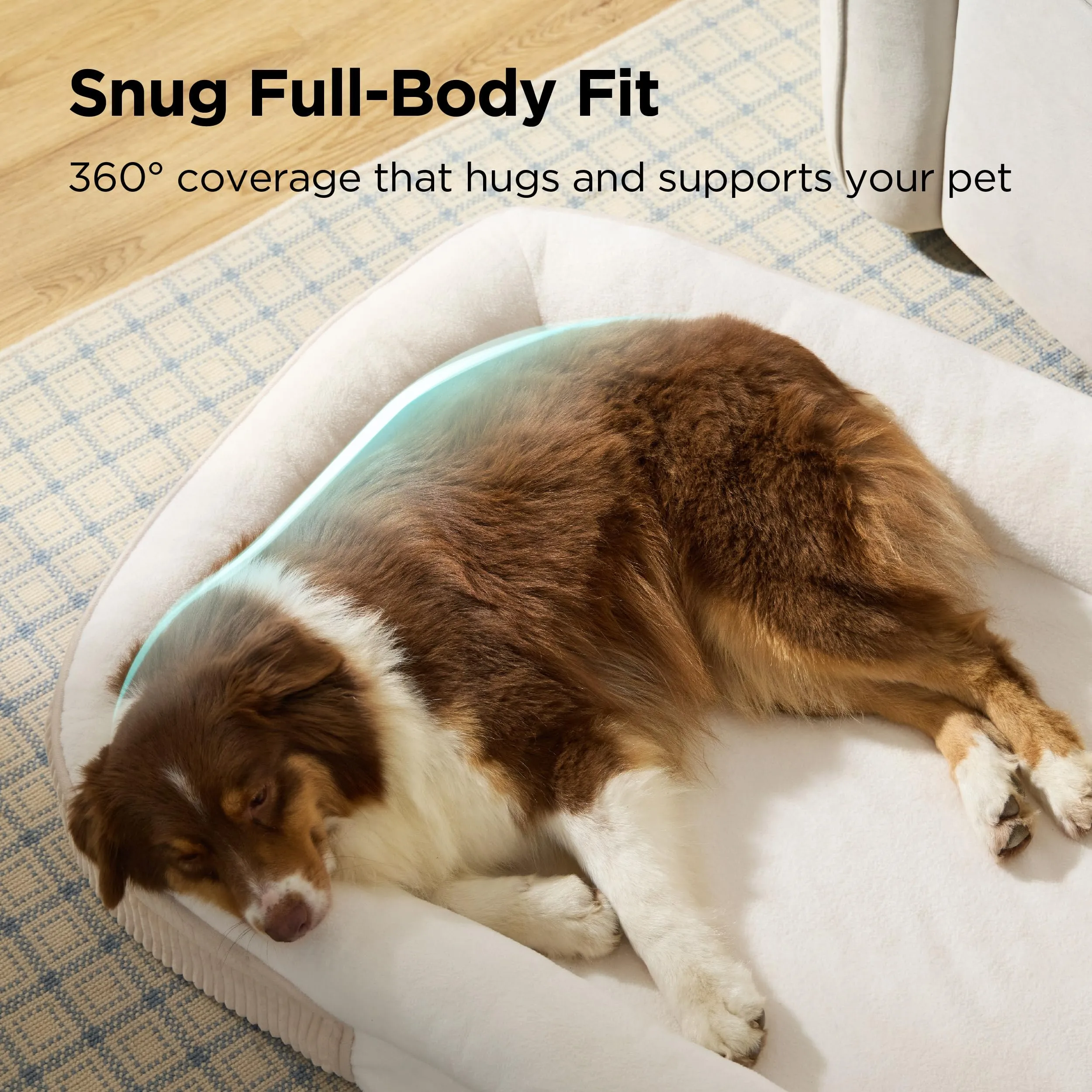 Bedsure Cuccia Ortopedica per Cane XL, 114x81x18cm, Crema - immagine 3