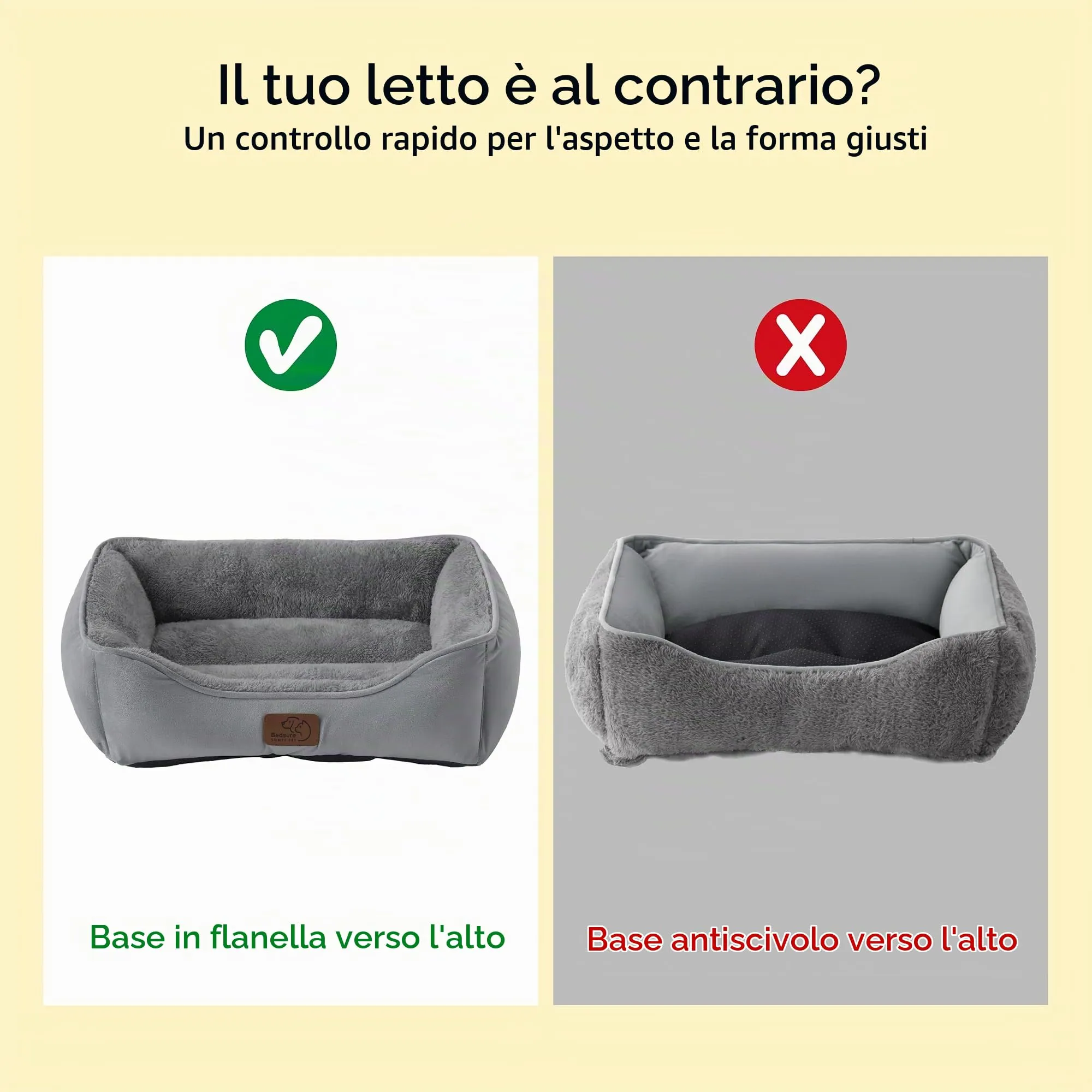Bedsure Cuccia Rettangolare per Cani e Gatti, 51x41 cm, Lavabile con Fondo Antiscivolo, Cammello - immagine 8