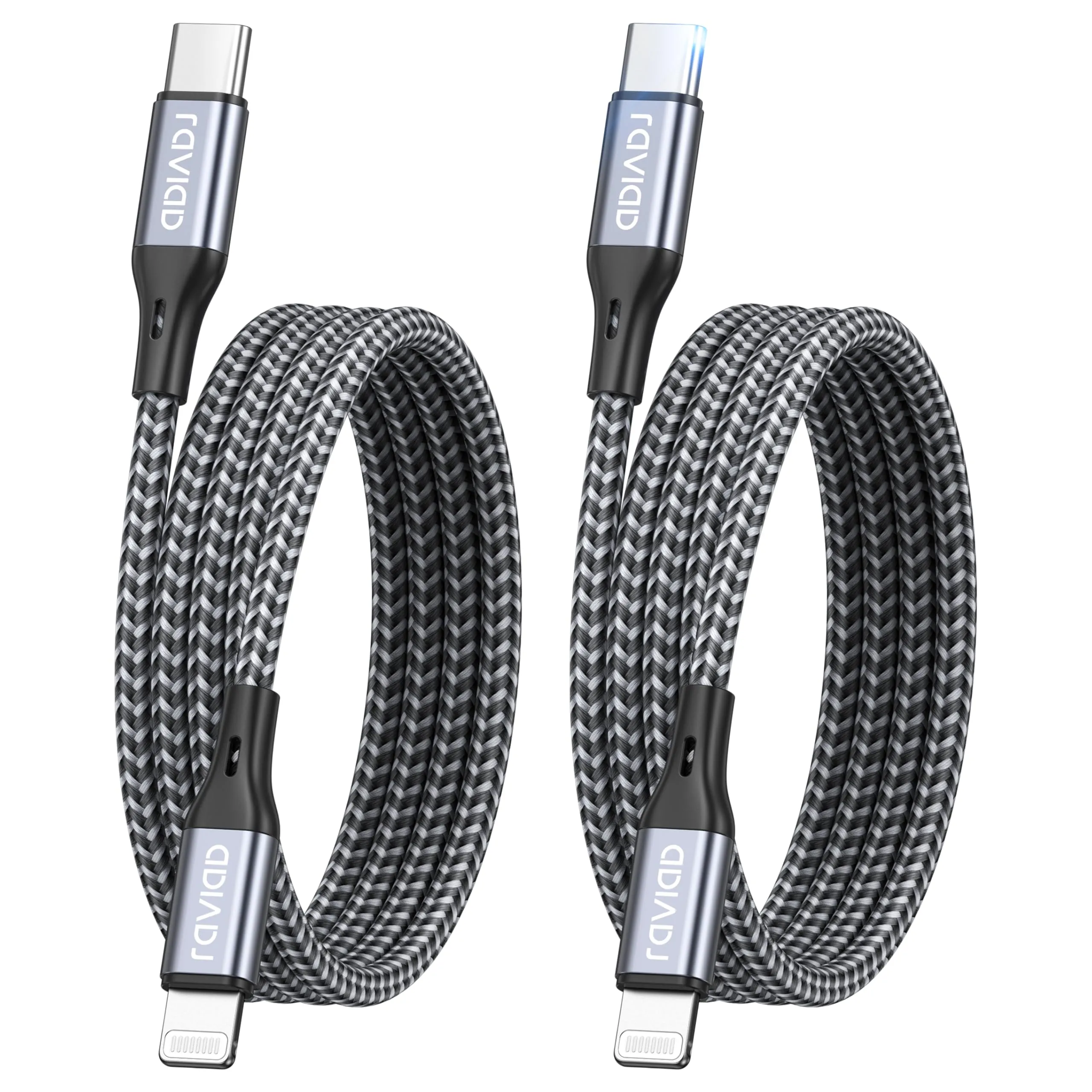 RAVIAD Cavo USB-C a Lightning per iPhone, 2M, 2 Pezzi, Certificato MFi - immagine 1