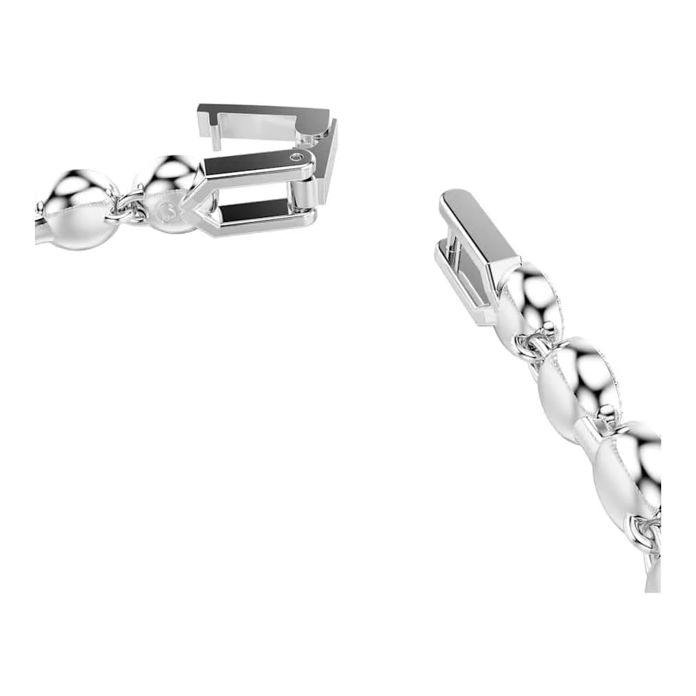 Swarovski Una Angelic Bracciale Tennis, Cristalli Blu Taglio Round, Placcatura Rodio, 16,5-19 cm - immagine 4