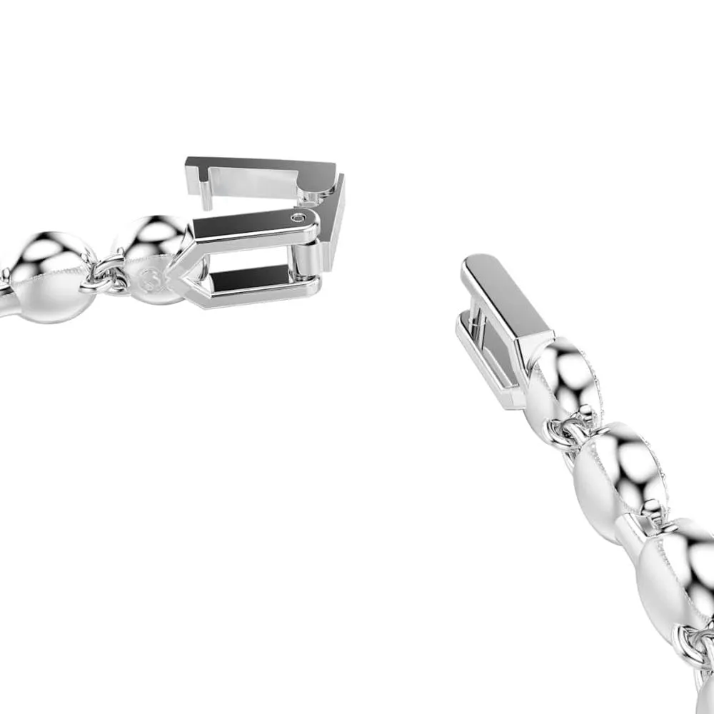 Swarovski Una Angelic Bracciale Tennis, Cristalli Blu Taglio Round, Placcatura Rodio, 16,5-19 cm - immagine 9
