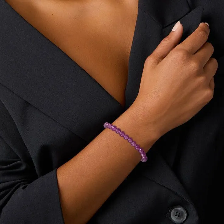 Aretas Bracciale in perline di cristallo e pietra naturale da donna - immagine 3