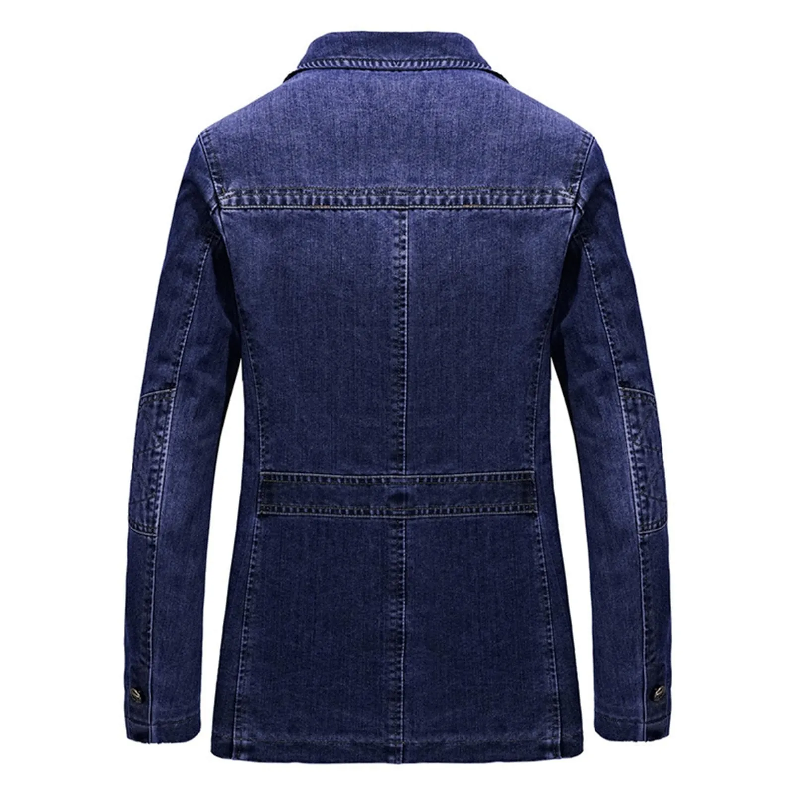 Giacca Jeans Uomo Nera in Denim di Cotone Slim Fit per Mezza Stagione - immagine 2