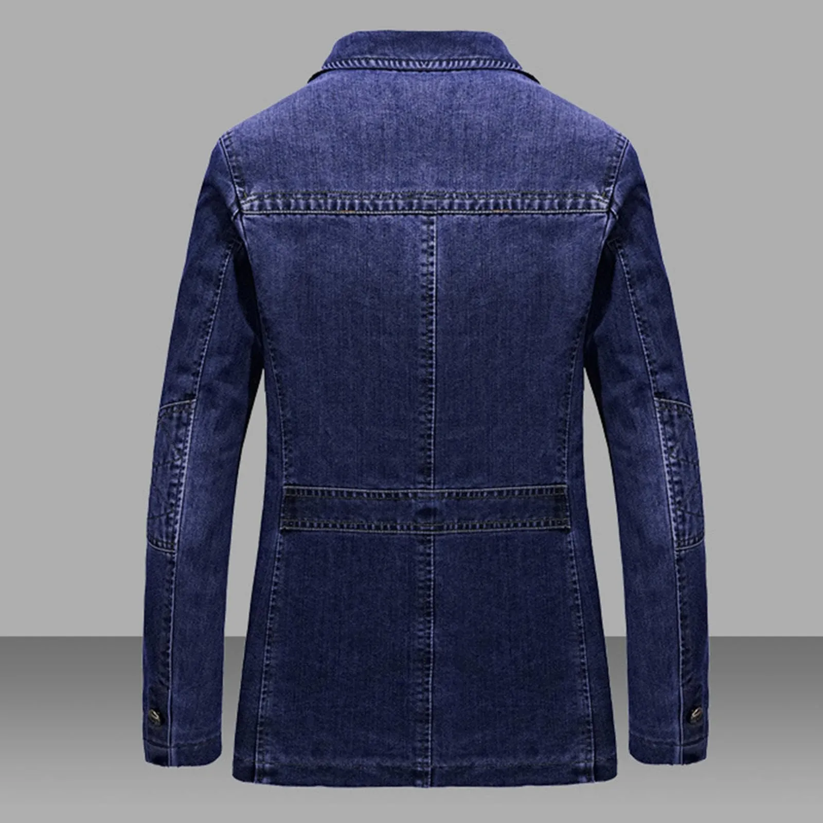 Giacca di Jeans Uomo The Trucker Classic Retro Vintage in Cotone Casual Mezza Stagione - immagine 5