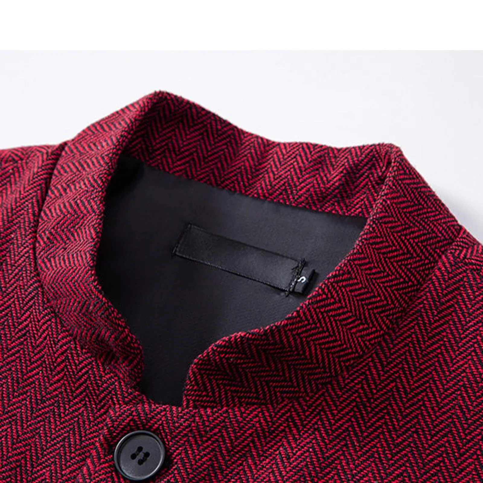 Generisch Gilet da uomo slim fit rosso, L - immagine 7