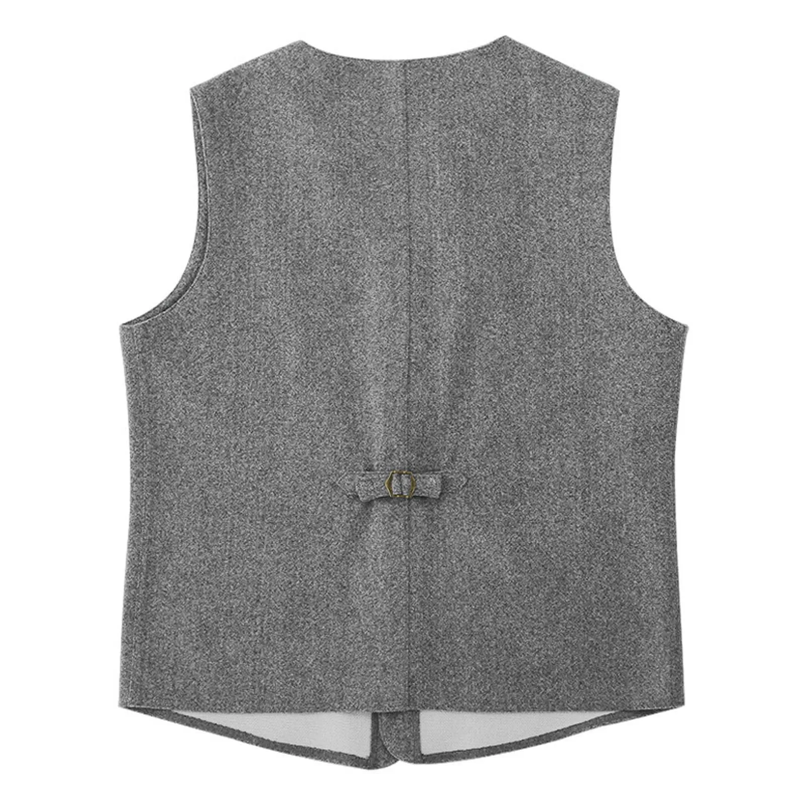 Generisch Gilet da uomo slim fit grigio chiaro X02, S - immagine 6