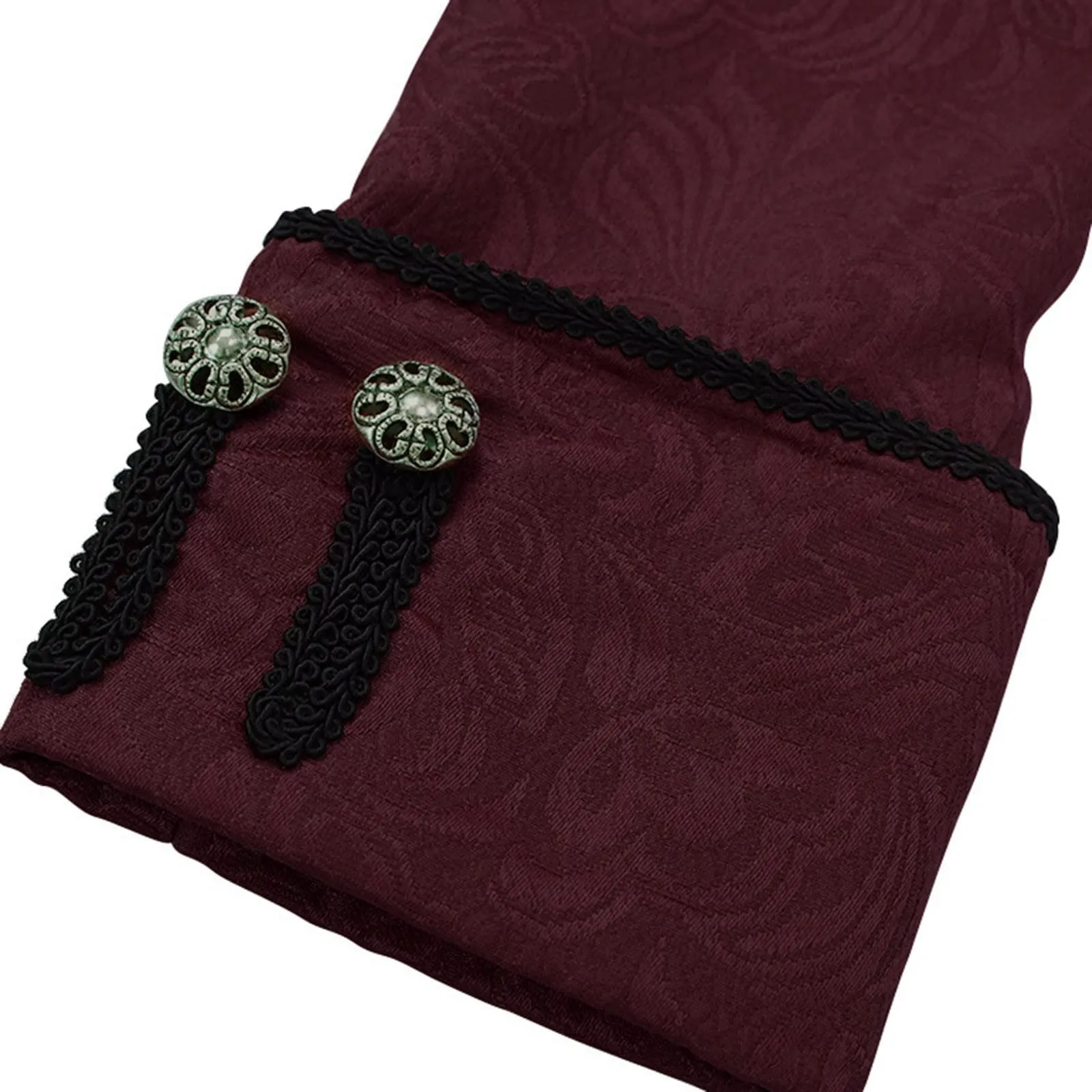 Duohropke Giacca Uomo Vittoriana Steampunk in Stile Gotico, Vino, L - immagine 5