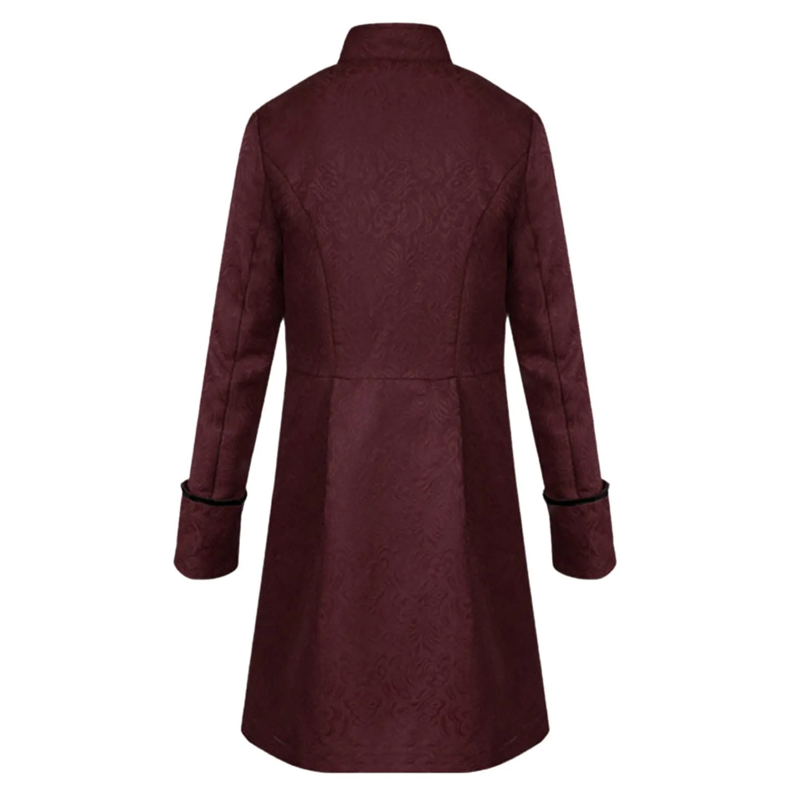 Duohropke Giacca da Uomo Vittoriana Steampunk Gotica, Vino, XXL - immagine 4