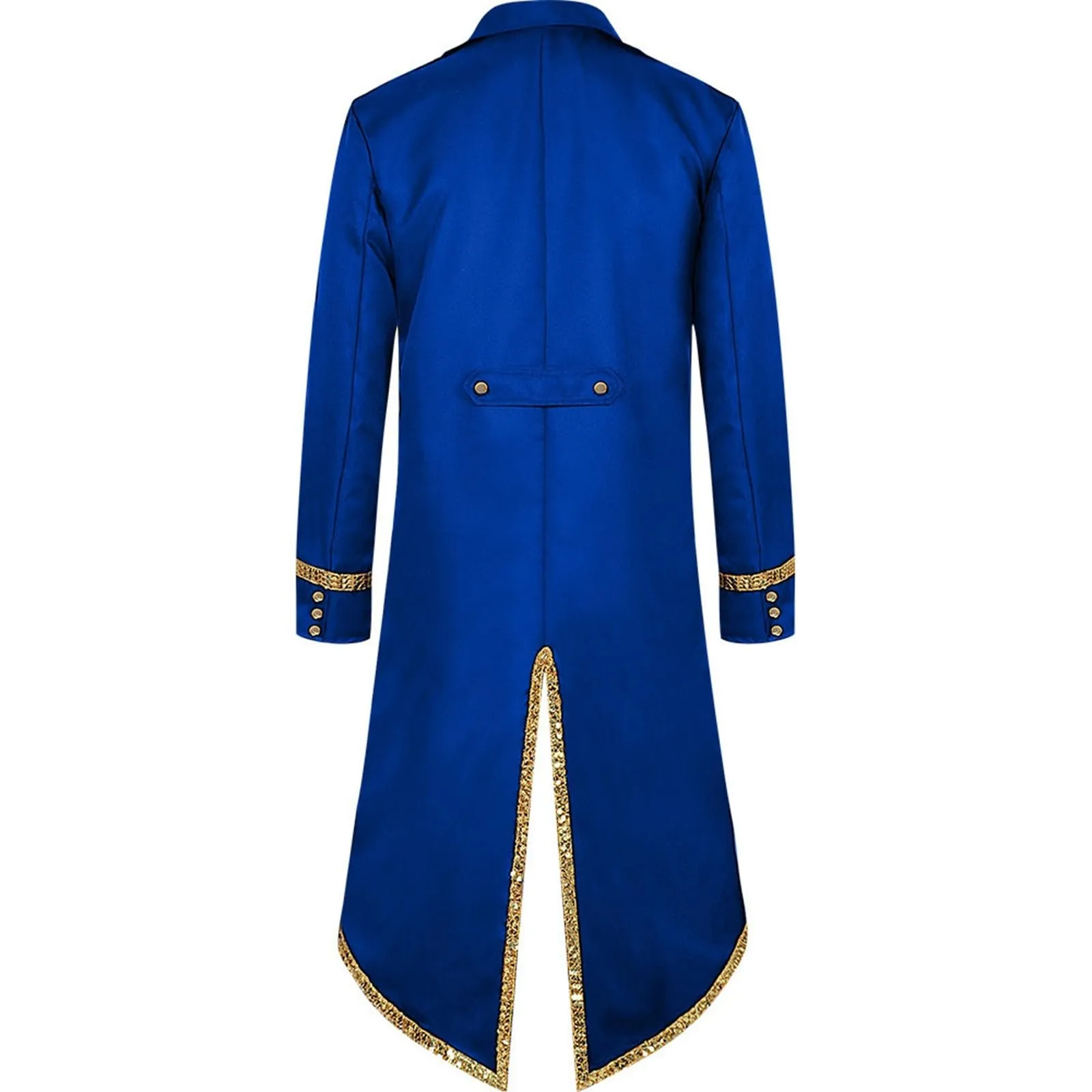 Duohropke Giacca da Uomo Vittoriana Steampunk Gotica, Blu, XXL - immagine 4