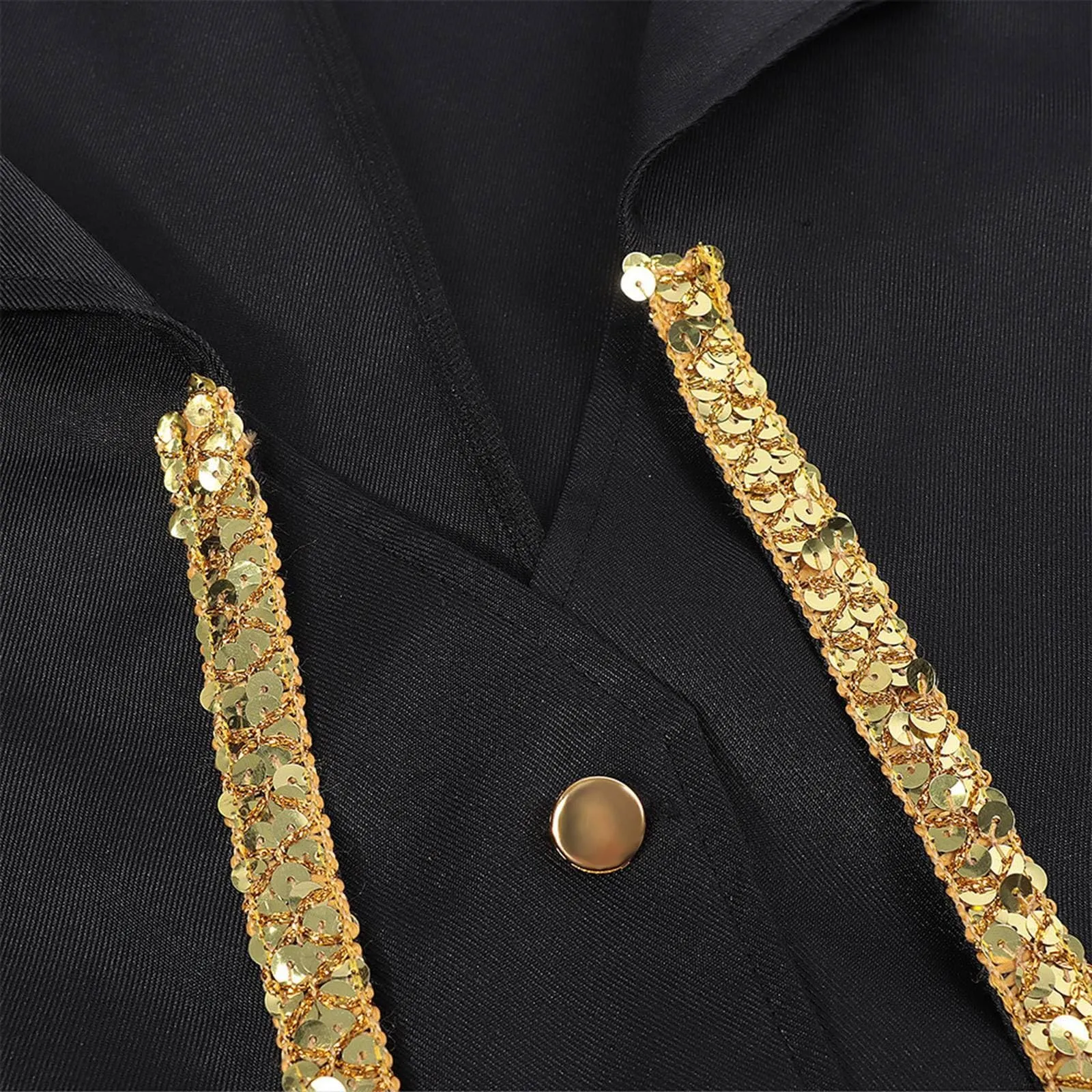 Duohropke Giacca da Uomo Vittoriana Steampunk Gotica, Nero, L - immagine 4