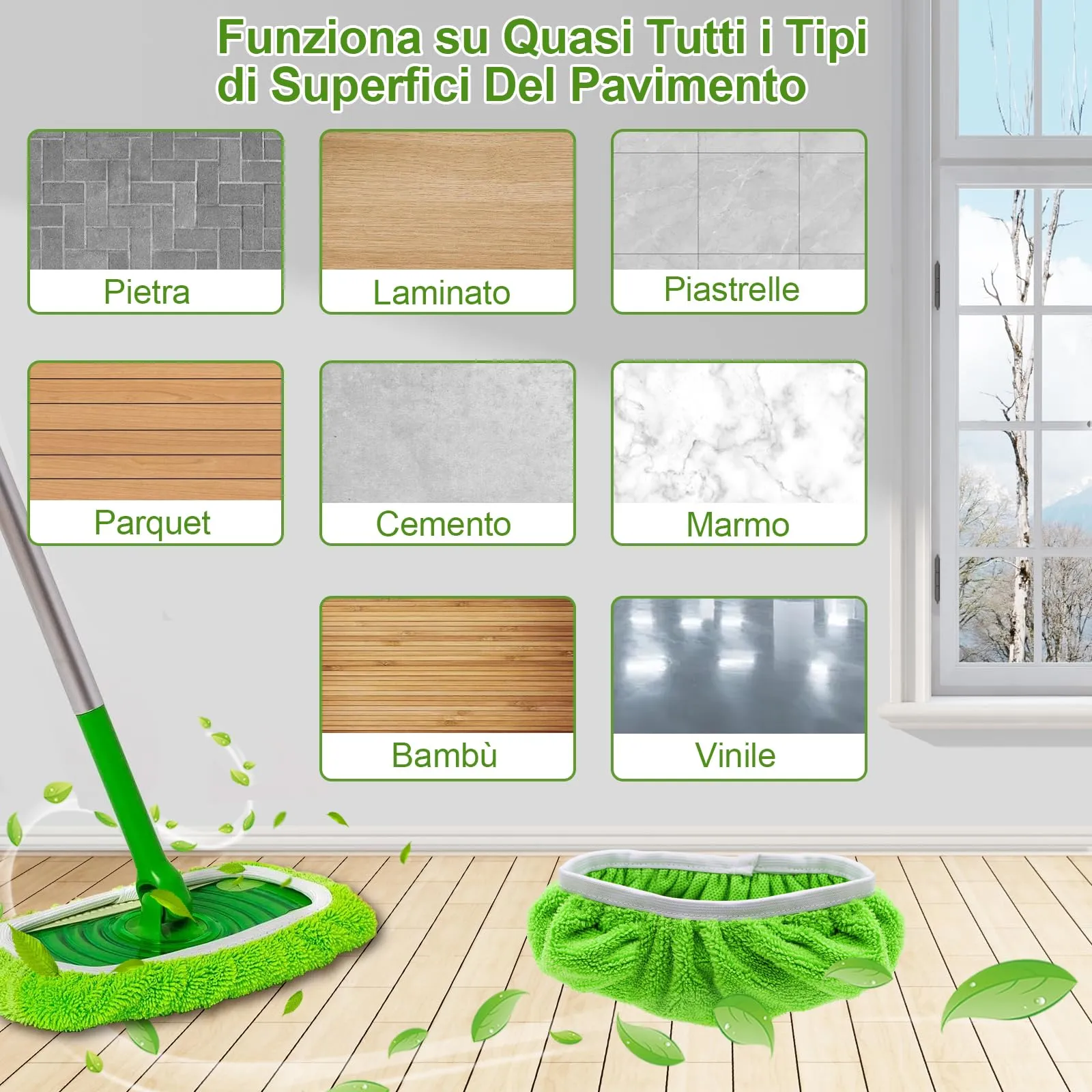 Dictien Cuffiette in Microfibra per Swiffer, 16 Pezzi, Uso Umido e Secco - immagine 5