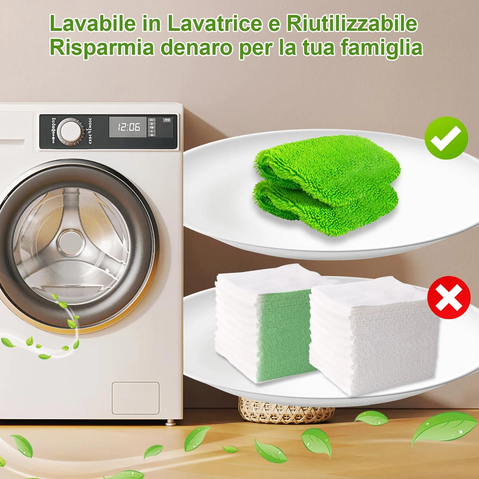 Dictien Cuffiette in Microfibra per Swiffer, 16 Pezzi, Uso Umido e Secco - immagine 6