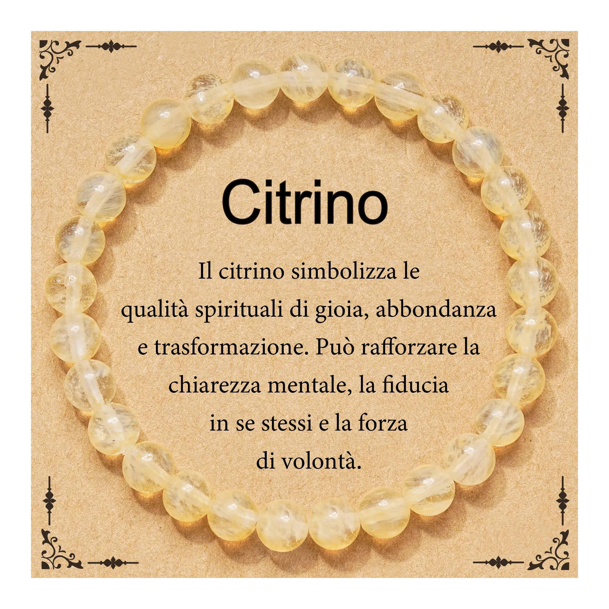 Aretas Bracciale in Perline di Cristallo e Pietra Naturale per Donna, Taglia Unica - immagine 1