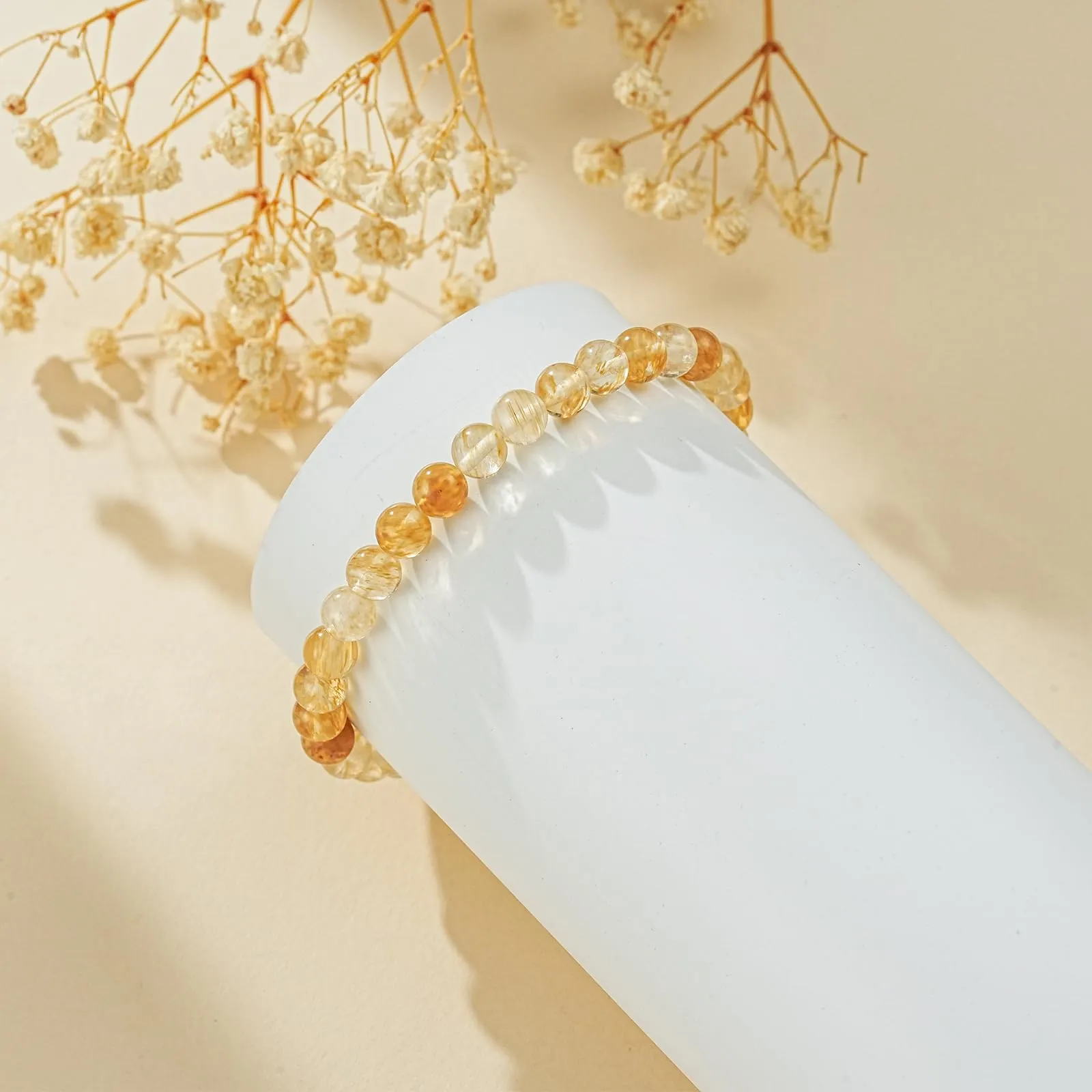 Aretas Bracciale in Perline di Cristallo e Pietra Naturale per Donna, Taglia Unica - immagine 5