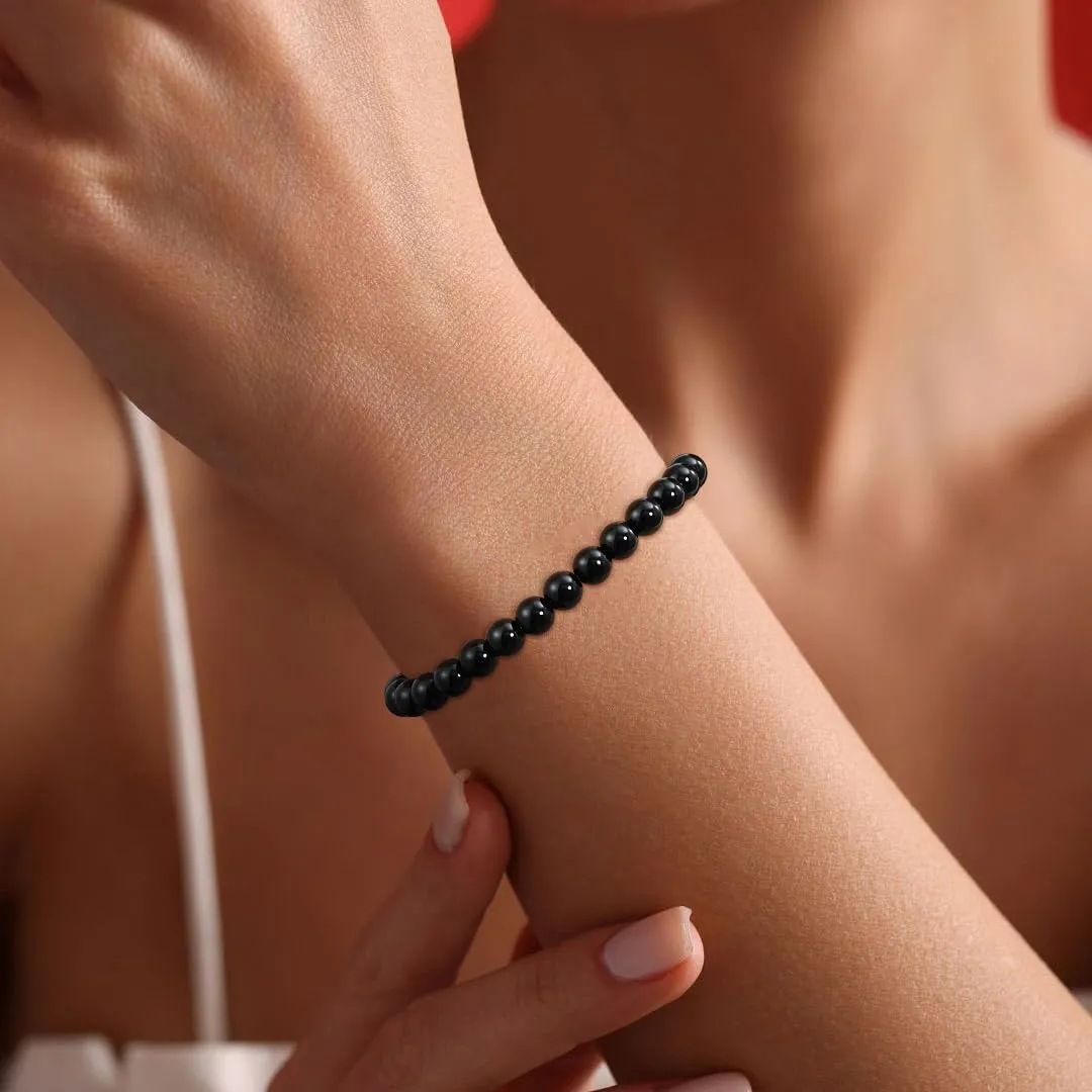 Aretas Bracciale in perline di cristallo e pietra naturale per donna, Taglia Unica - immagine 2