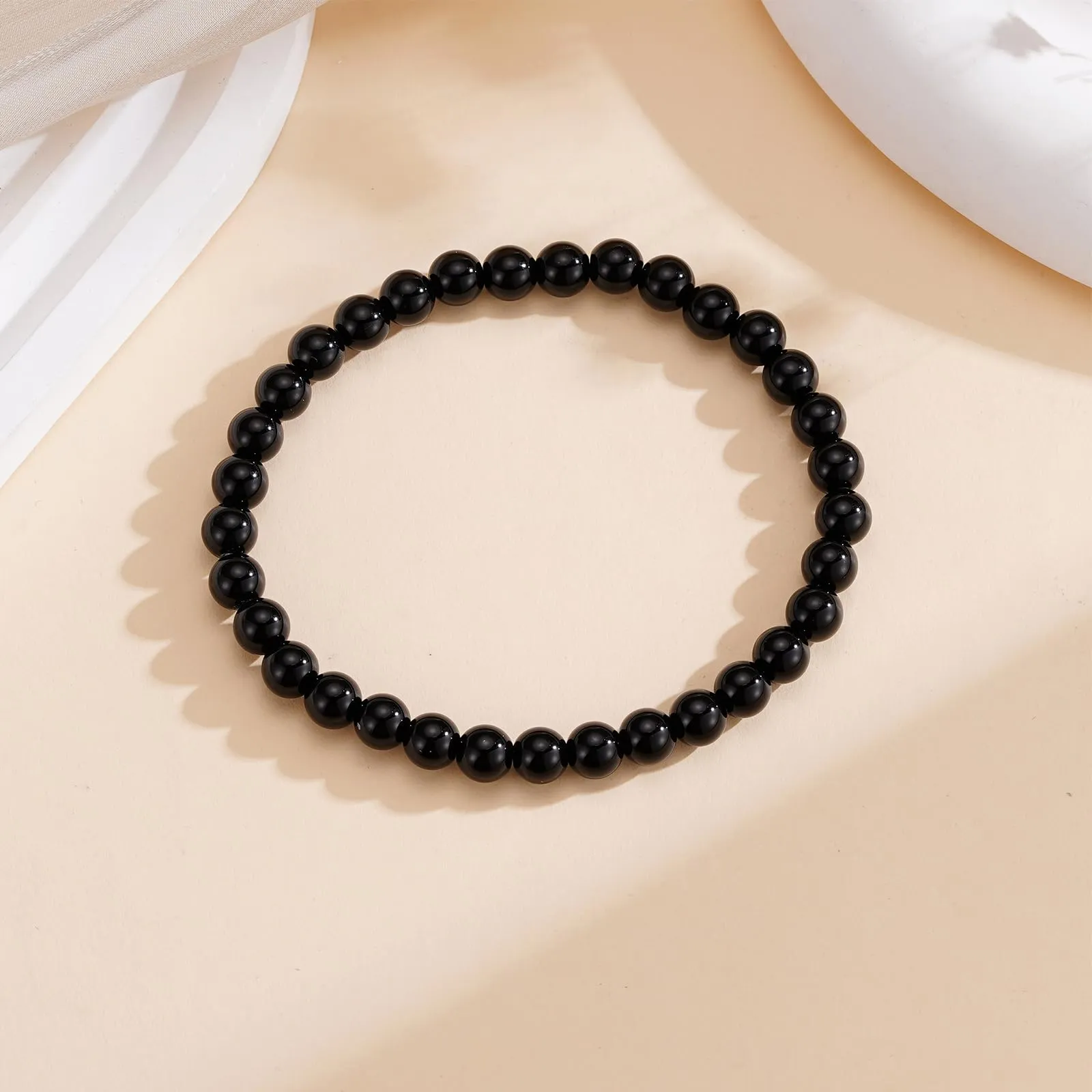 Aretas Bracciale in perline di cristallo e pietra naturale per donna, Taglia Unica - immagine 4