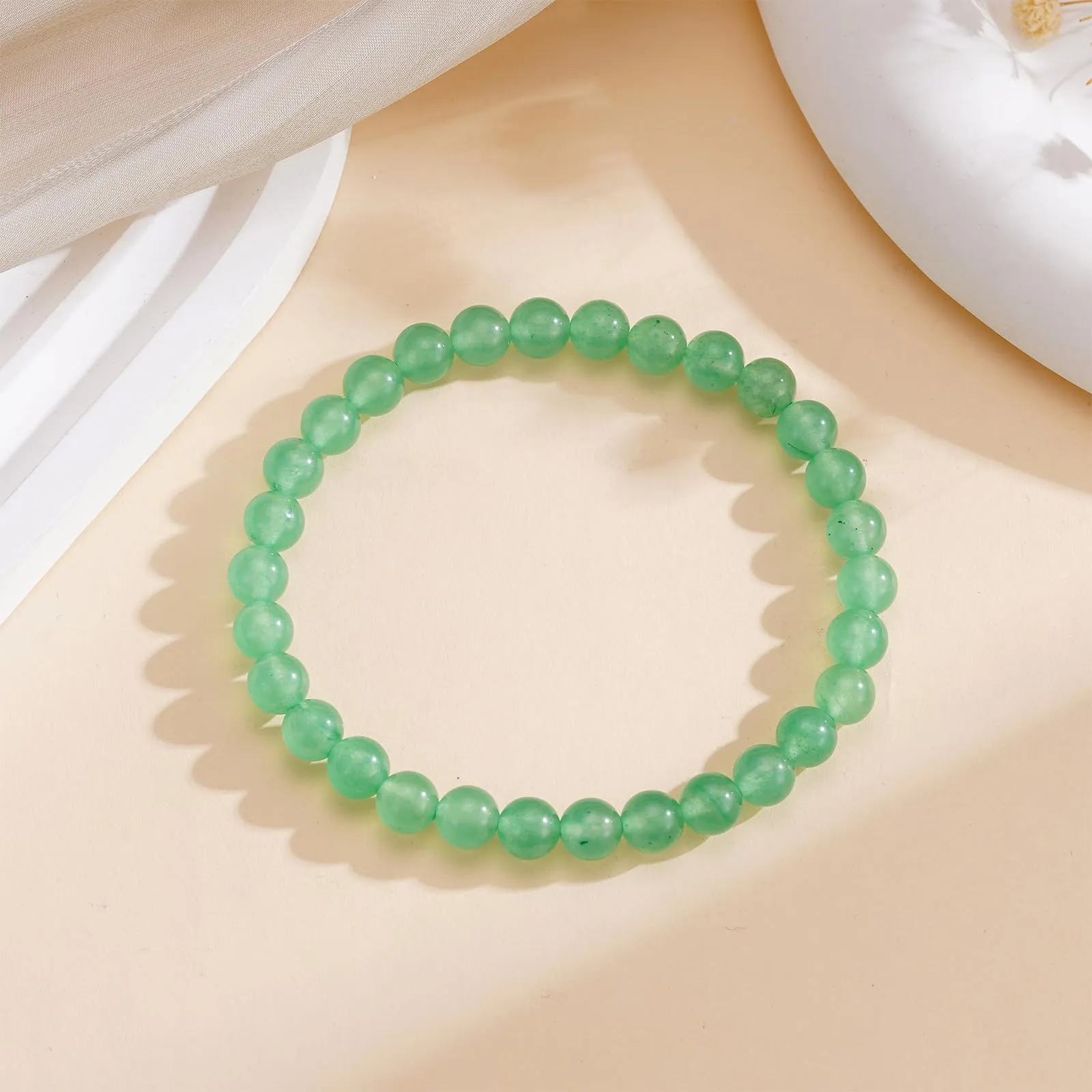 Aretas Bracciale in perline di cristallo e pietra naturale da donna, Taglia Unica - immagine 4