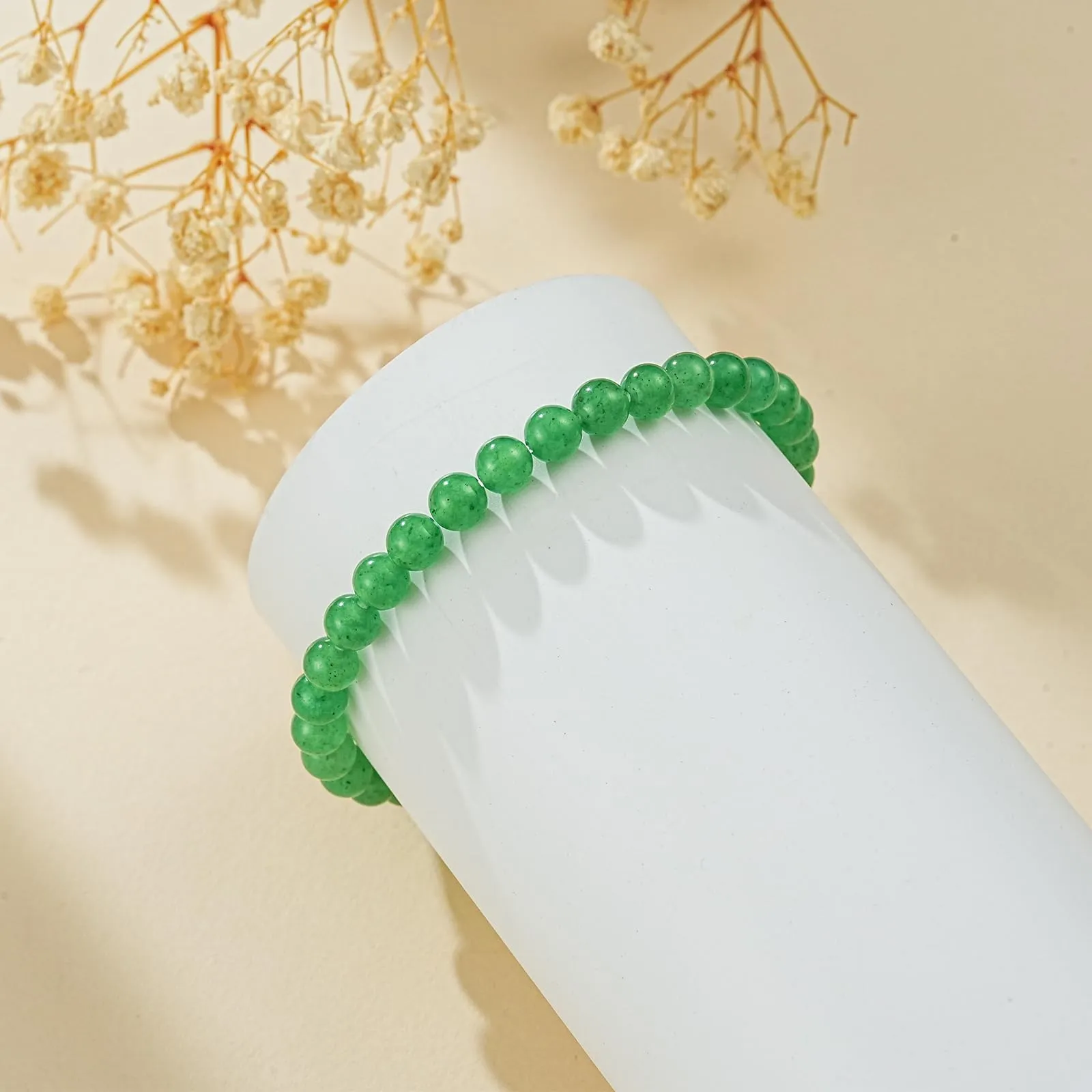 Aretas Bracciale in perline di cristallo e pietra naturale da donna, Taglia Unica - immagine 5