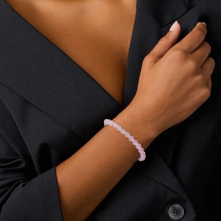 Aretas Bracciale in perline di cristallo e pietra naturale per donna, Taglia Unica - immagine 3