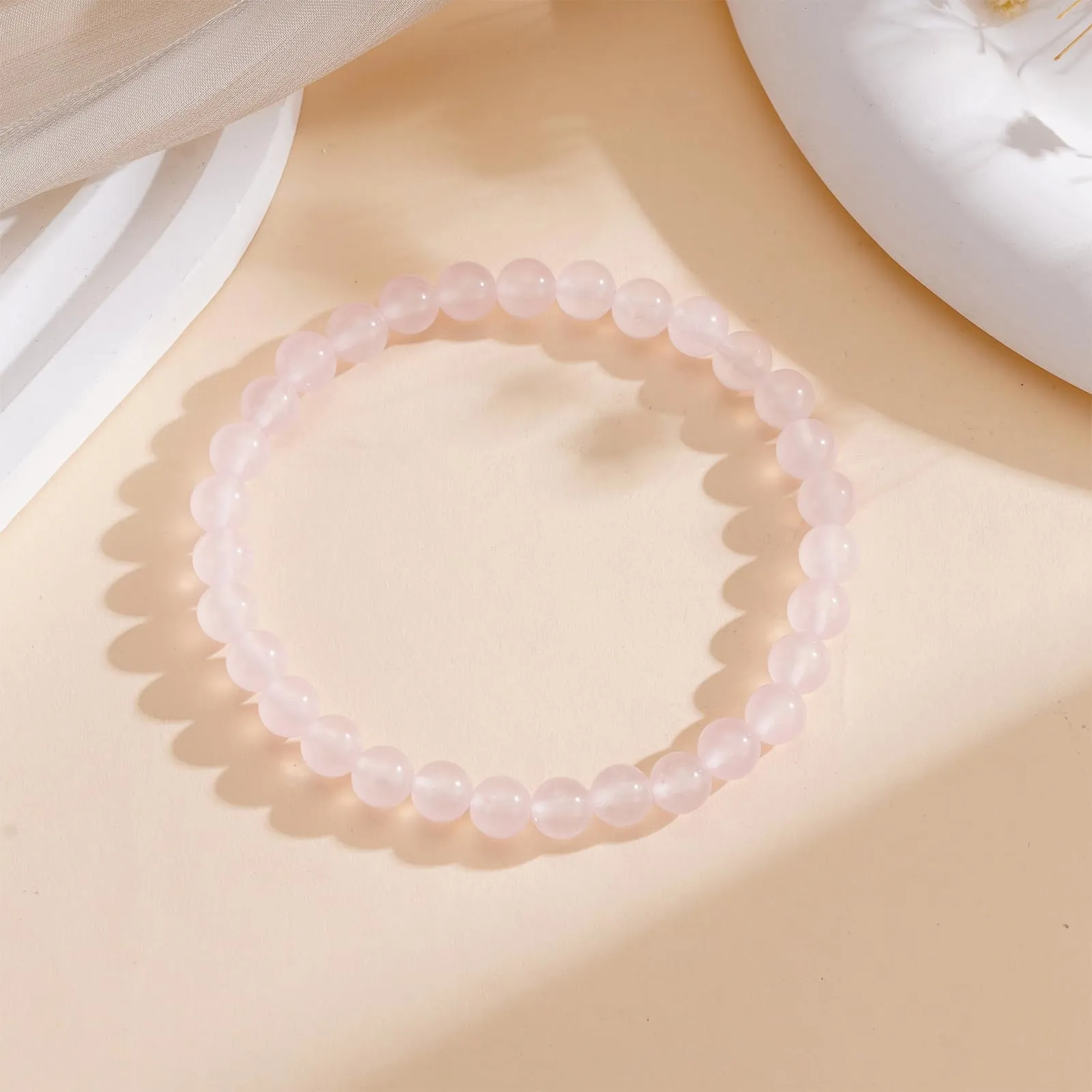 Aretas Bracciale in perline di cristallo e pietra naturale per donna, Taglia Unica - immagine 4