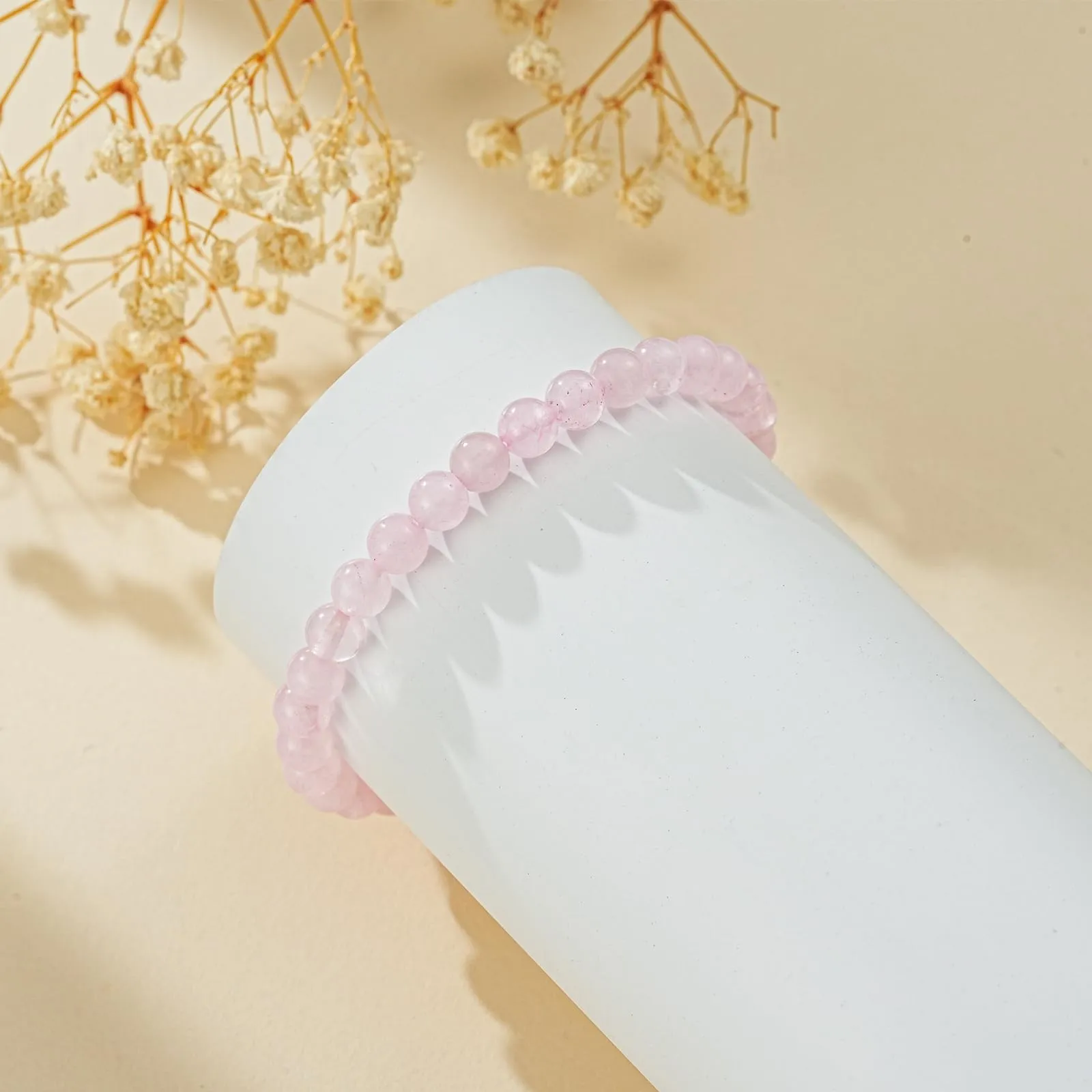Aretas Bracciale in perline di cristallo e pietra naturale per donna, Taglia Unica - immagine 5