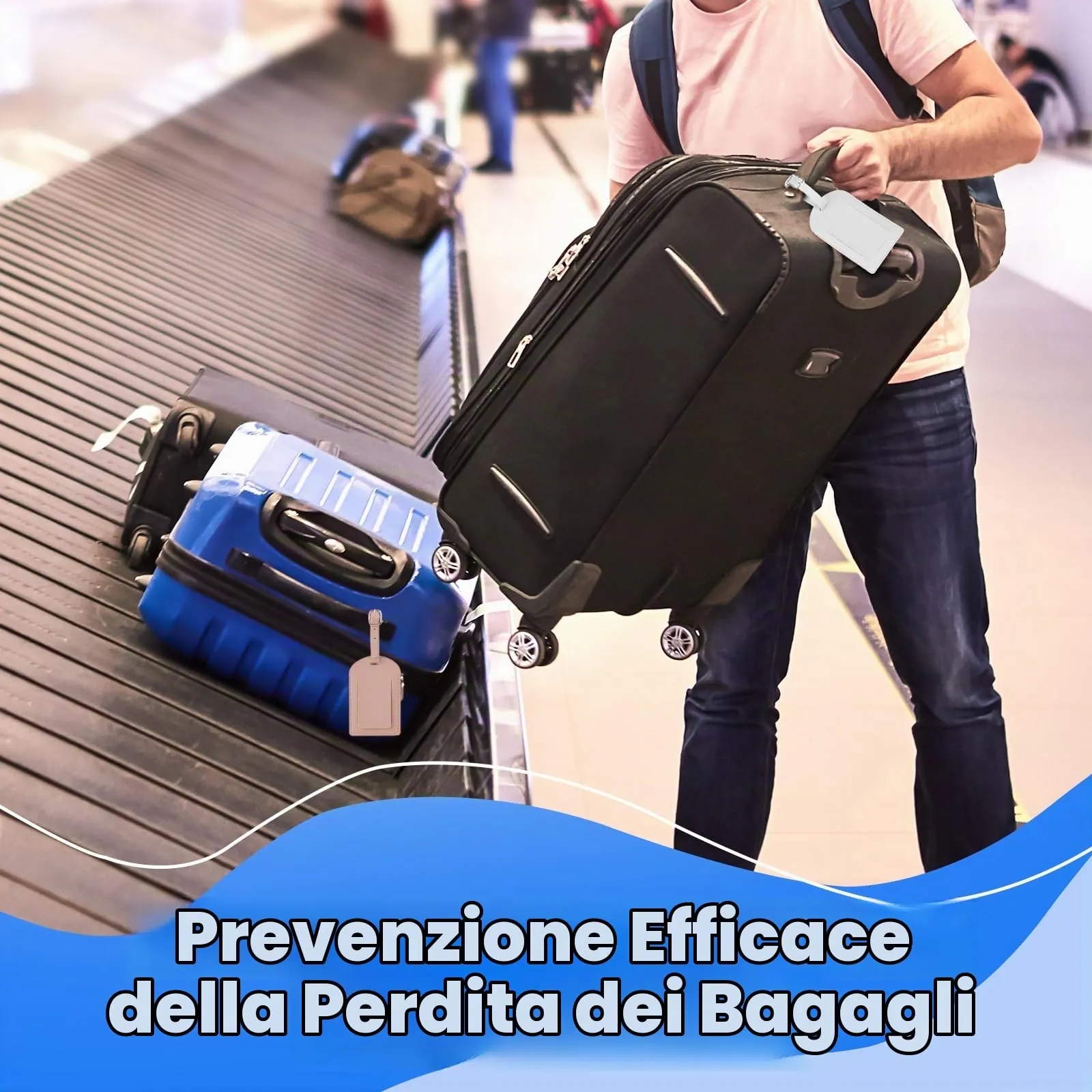 AiQInu Etichette per Valigie in PU, 3 Pezzi - immagine 6