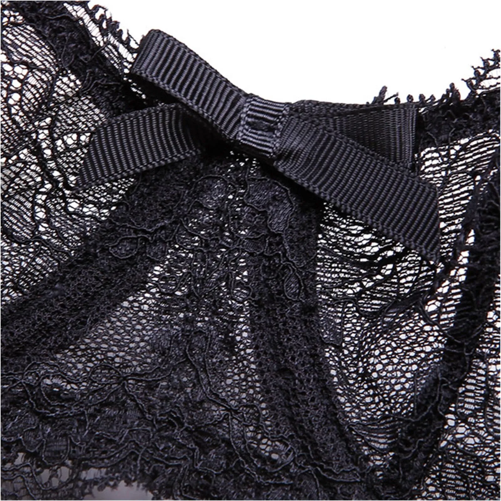 HLYLDL Reggiseno Bralette a Balconcino in Pizzo Taglie Forti con Ferretto Push Up - immagine 4