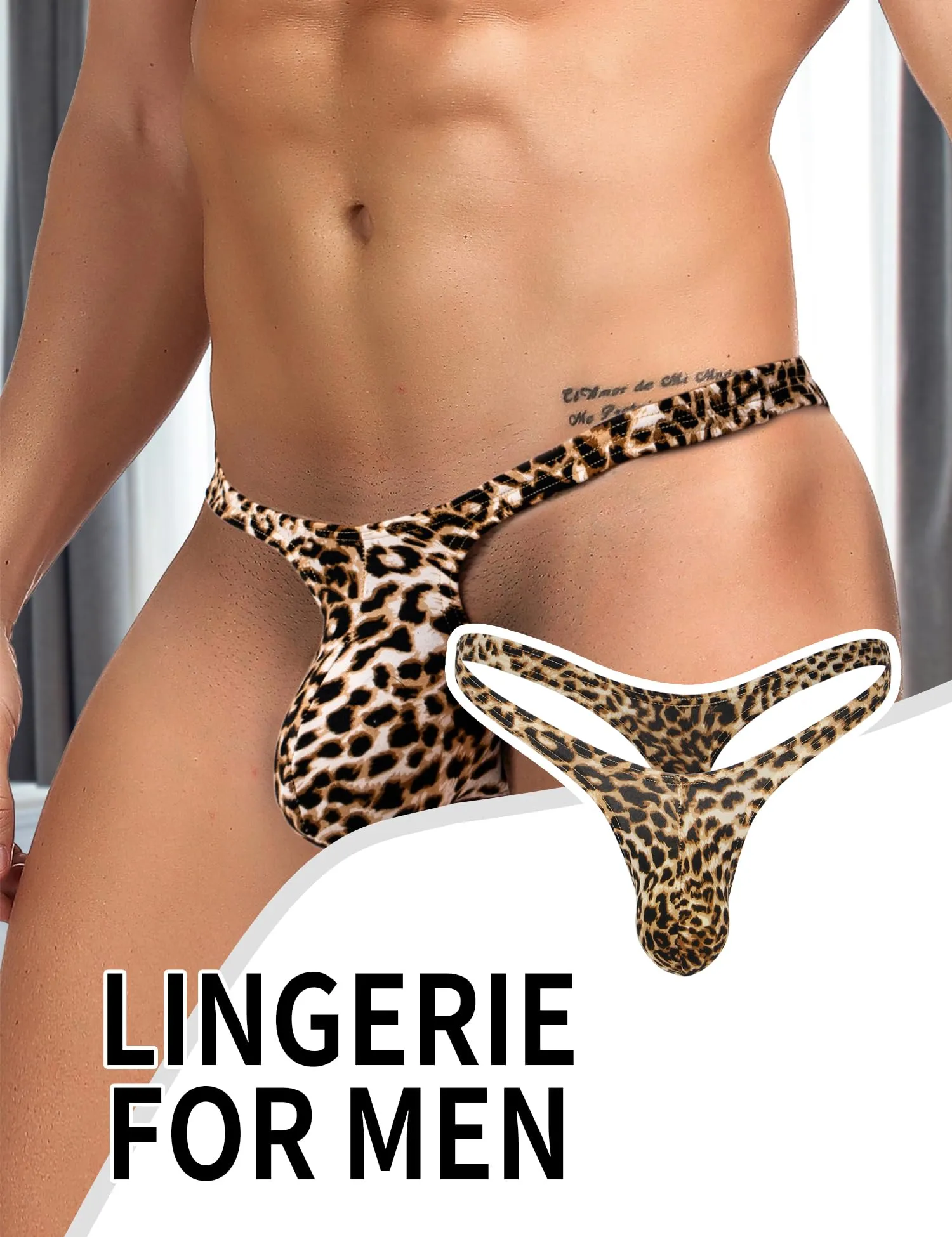 sunshinelady Perizoma Uomo Tanga Leopard L - immagine 3