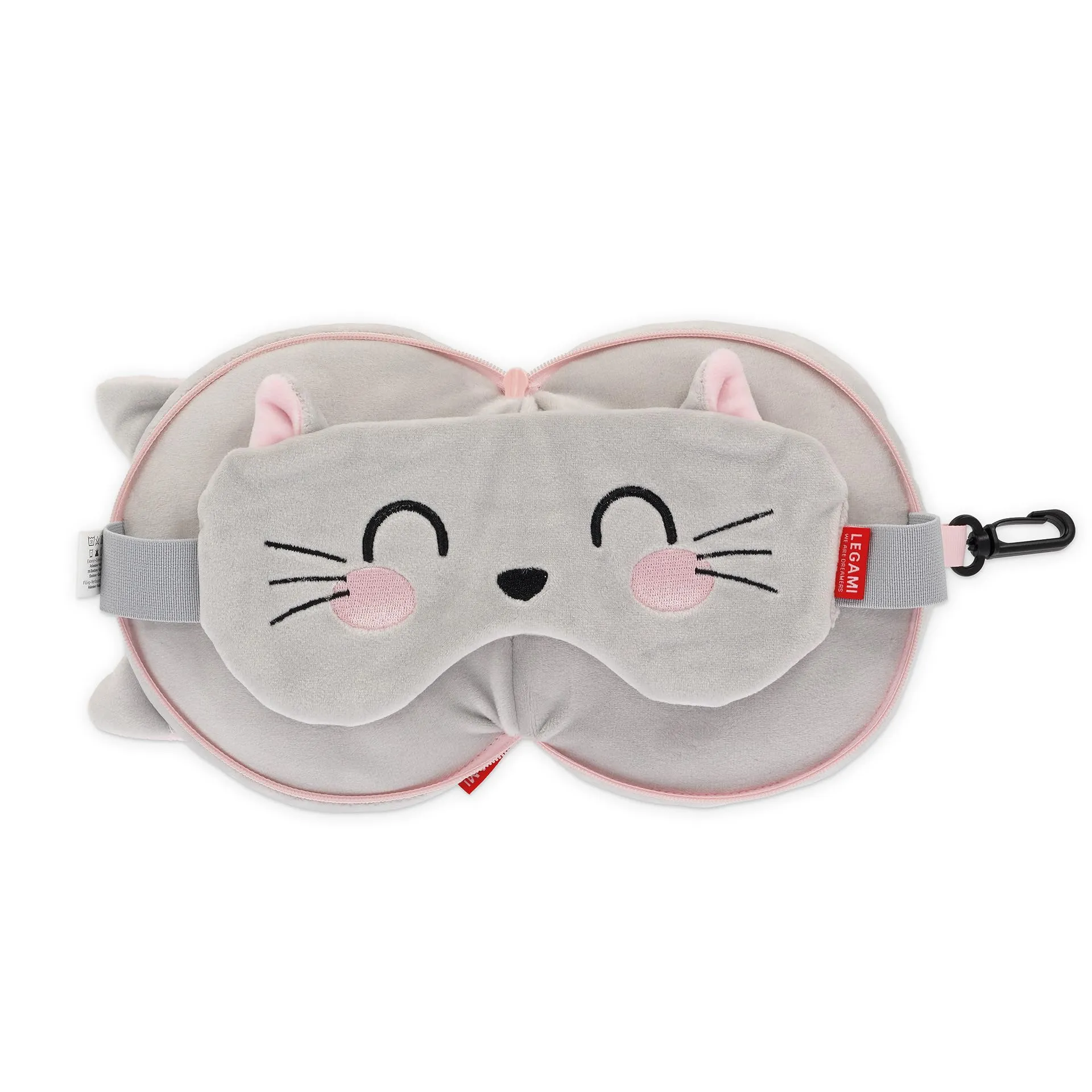 Legami Cuscino da Viaggio con Mascherina da Notte, Tema Kitty, 16x16 cm - immagine 2