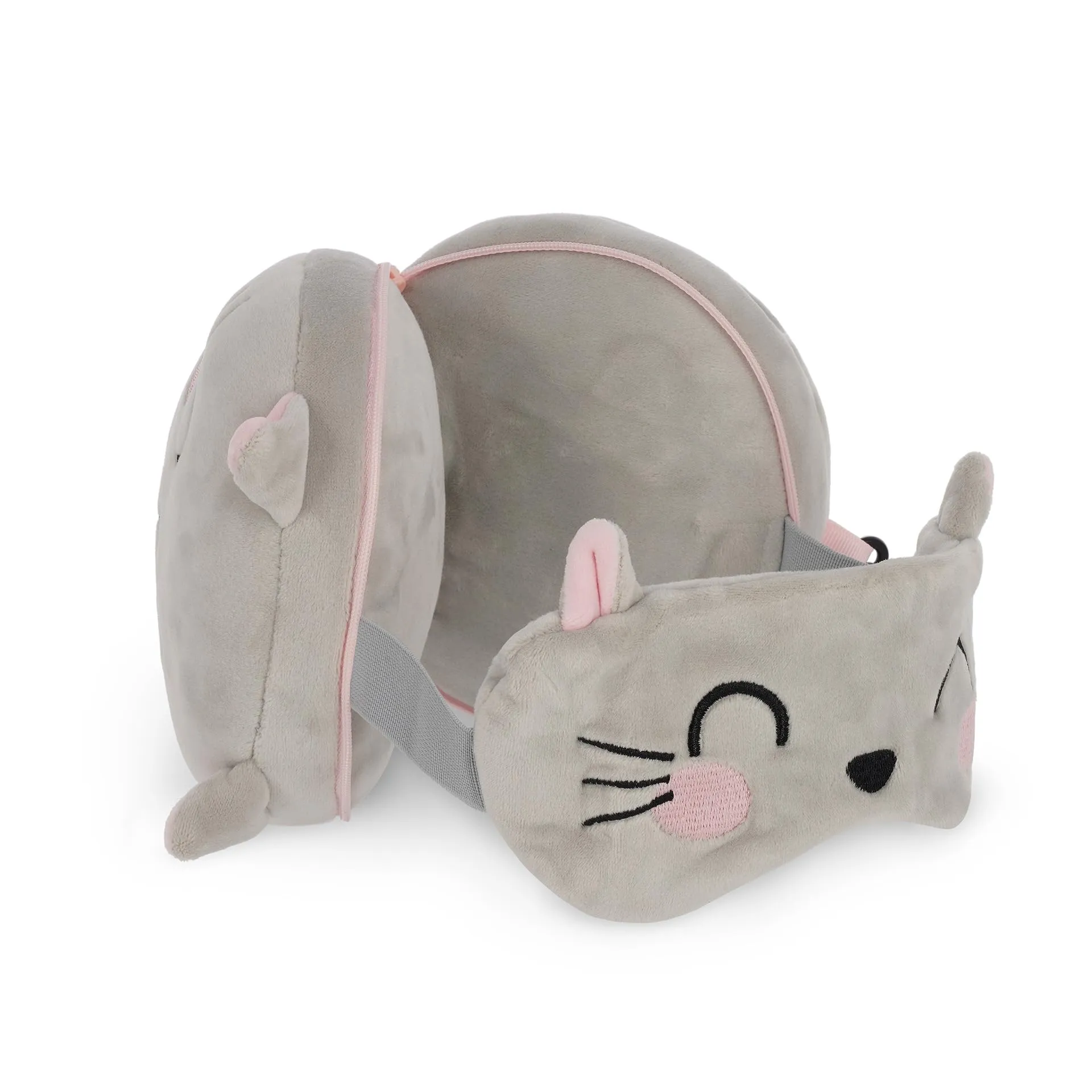 Legami Cuscino da Viaggio con Mascherina da Notte, Tema Kitty, 16x16 cm - immagine 3